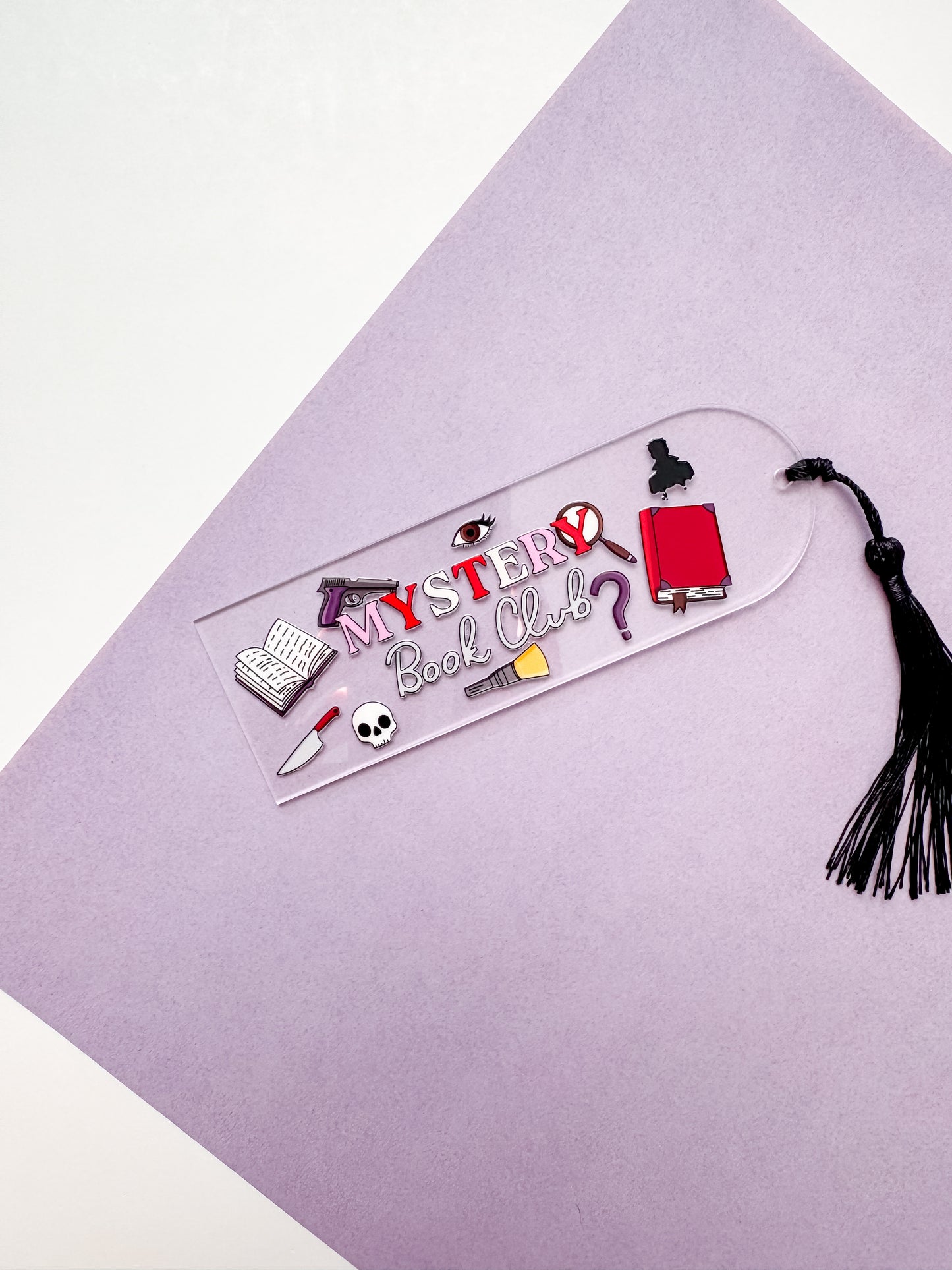 Mystery Book Club Acrylic Bookmark