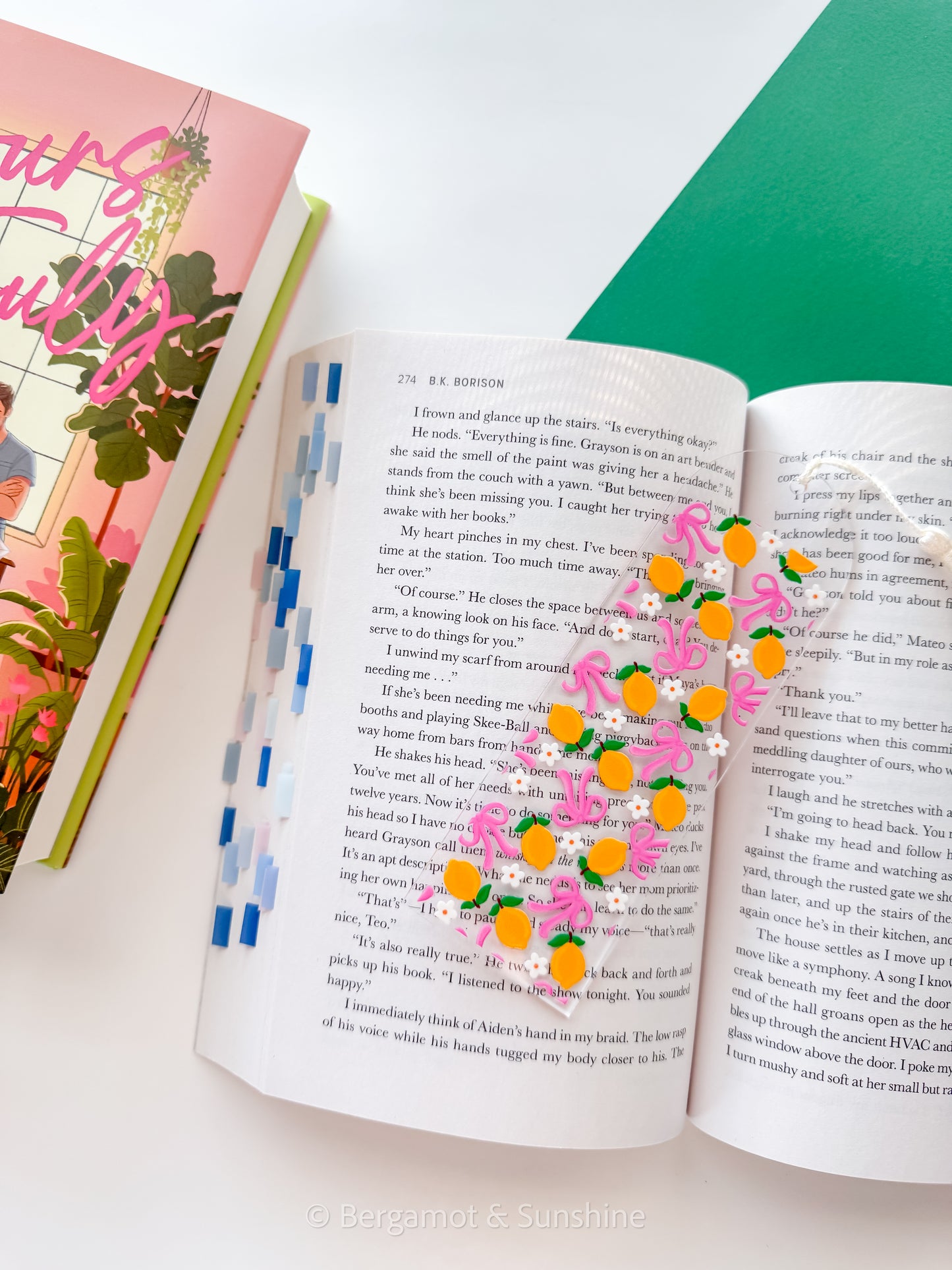Lemons and Bows Acrylic Bookmark