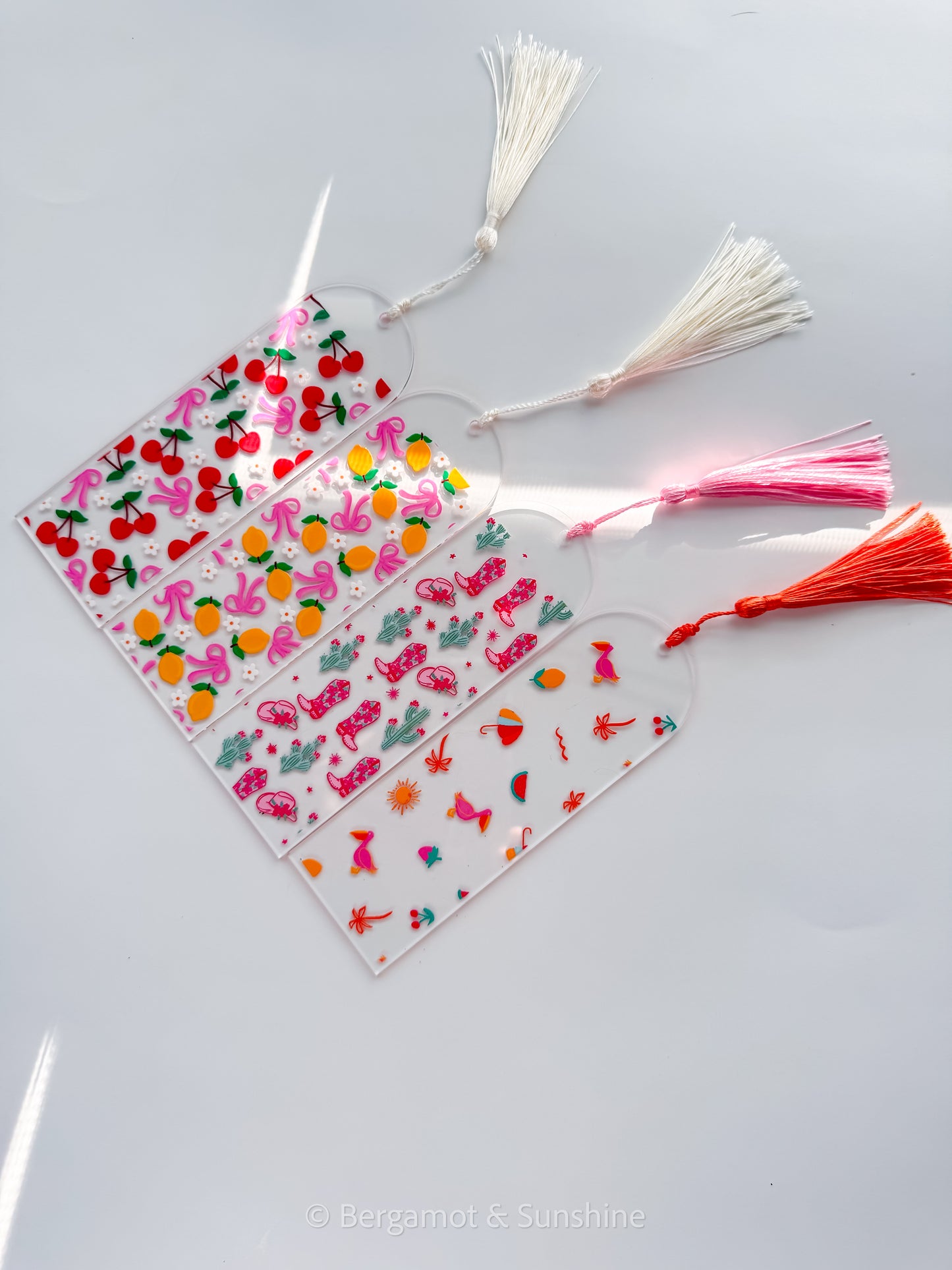 Pink Western Boots Acrylic Bookmark