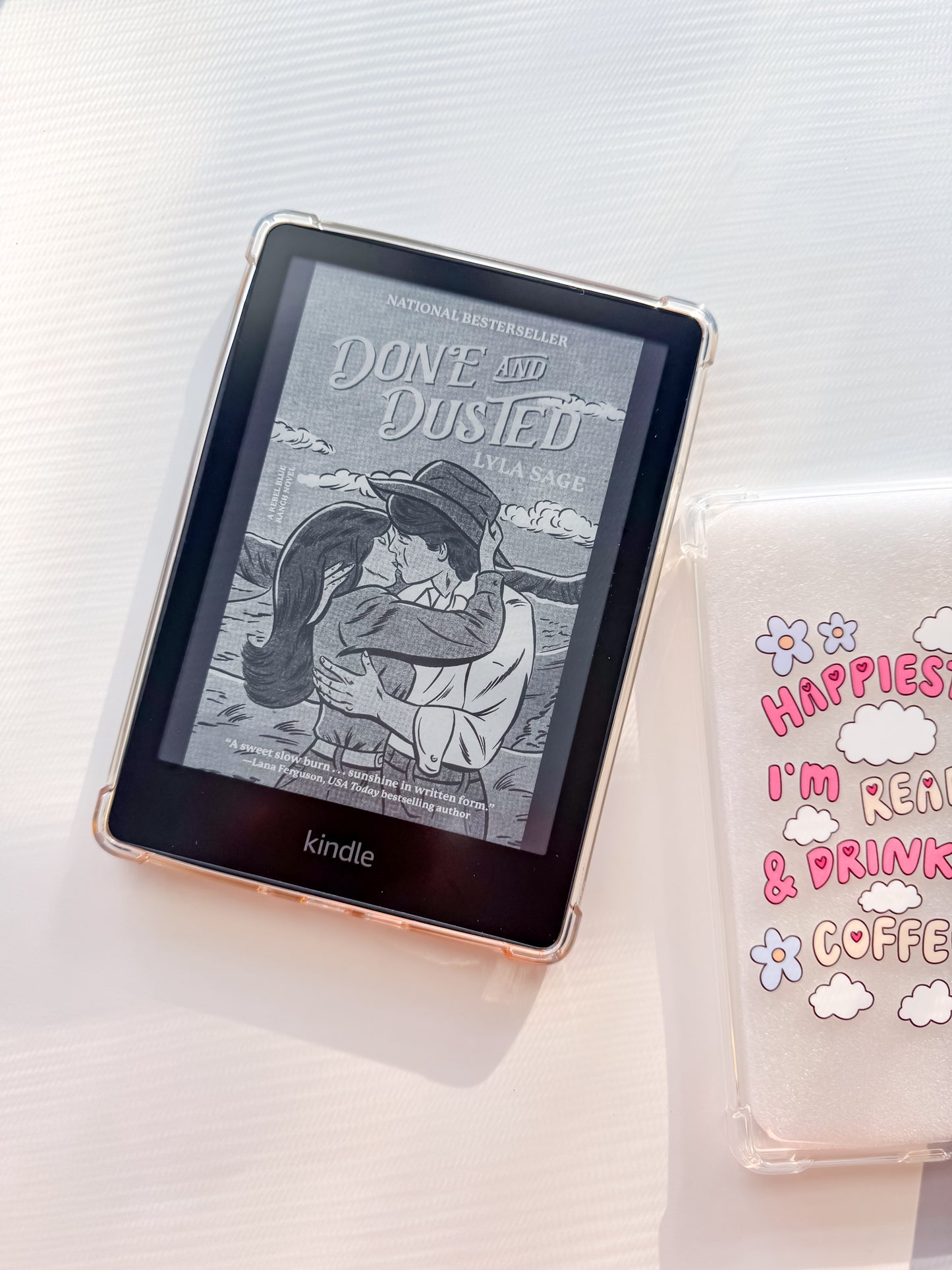 Happiest When I'm Reading and Drinking Coffee Kindle Case