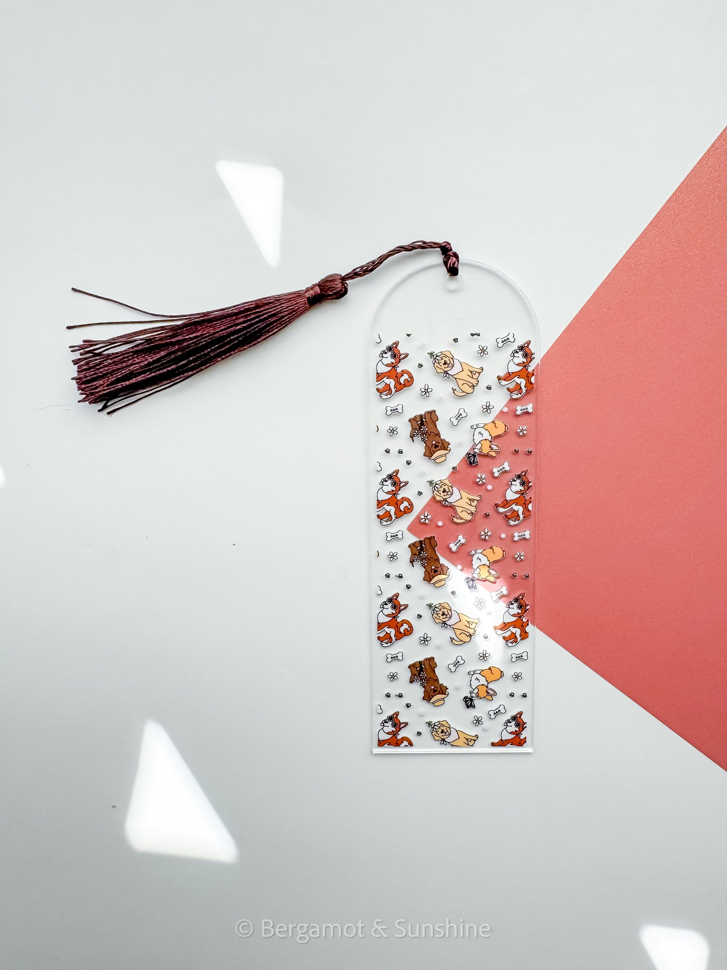 Spring Pups Acrylic Bookmark