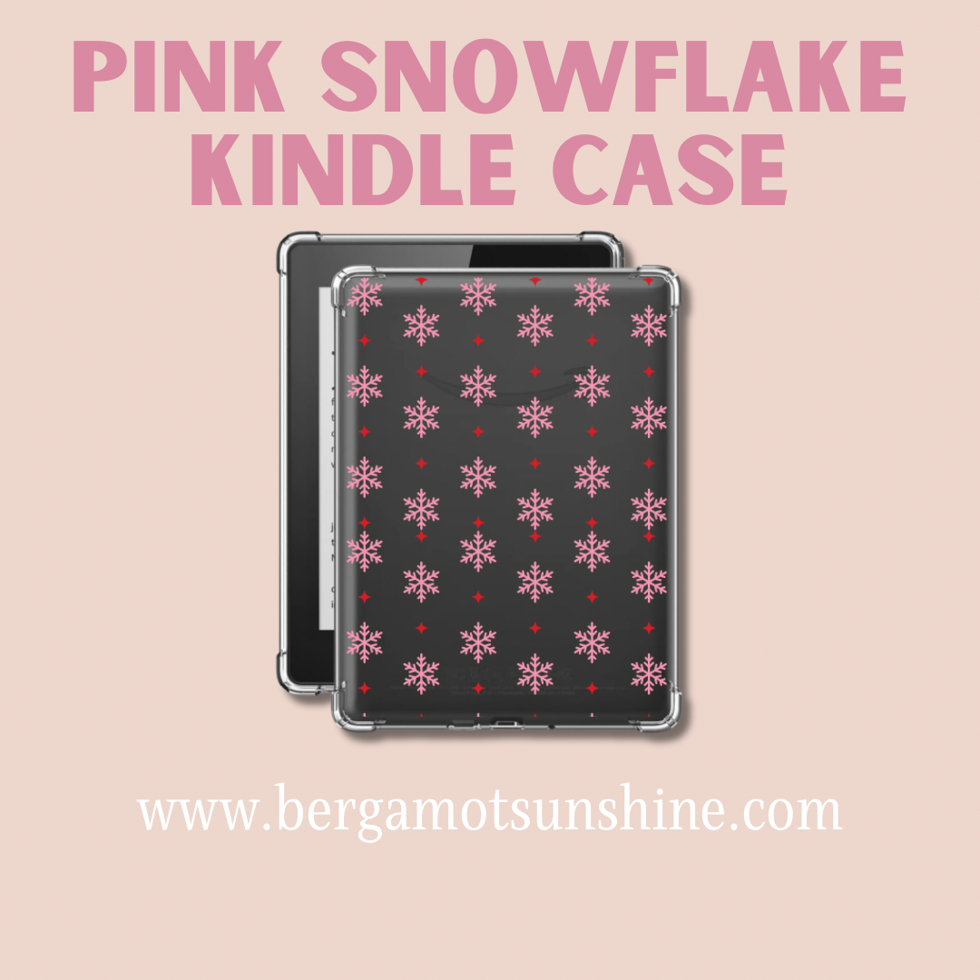 Pink Snowflake Kindle Case