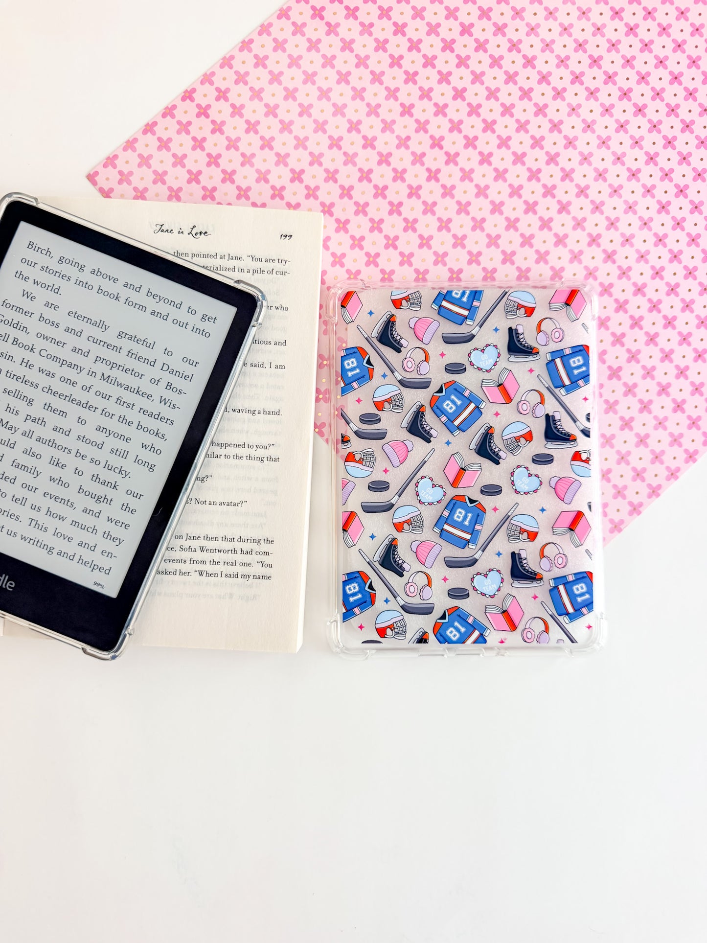 Hockey Romance E Reader Case
