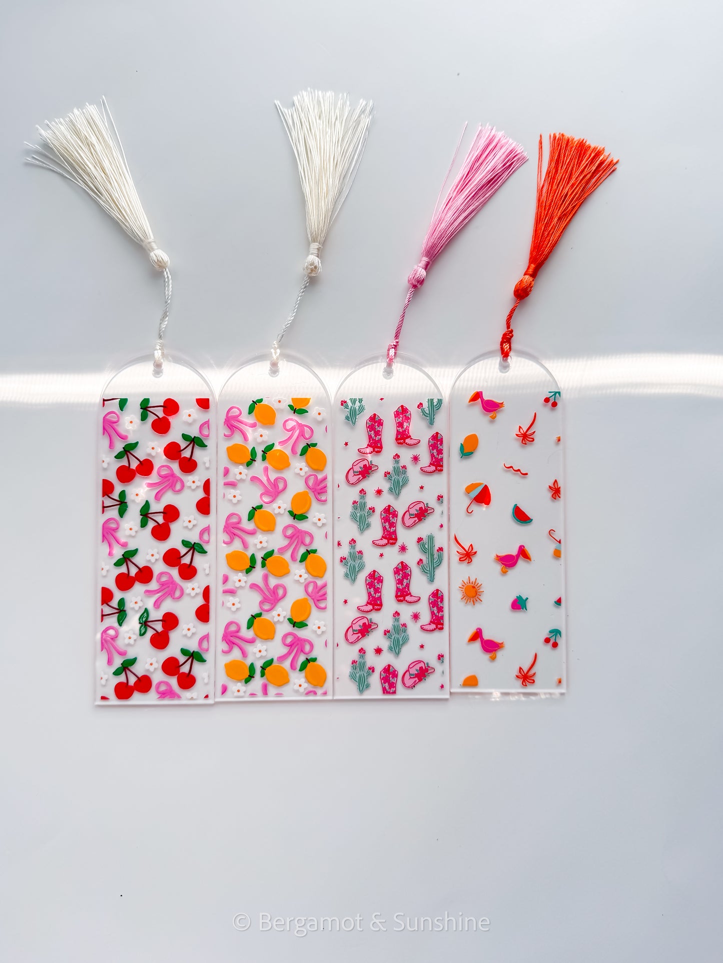 Cherries and Bows Acrylic Bookmark