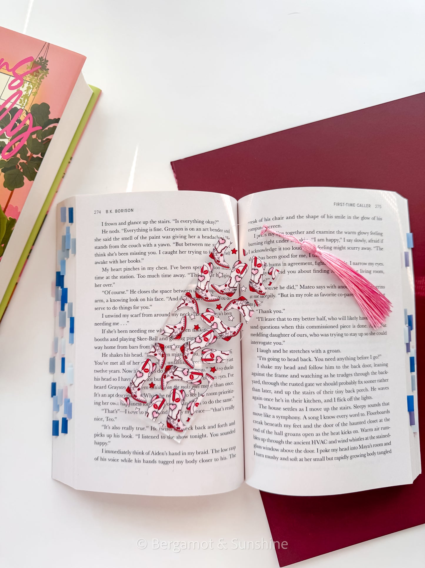 Red Cowgirl Boots Acrylic Bookmark