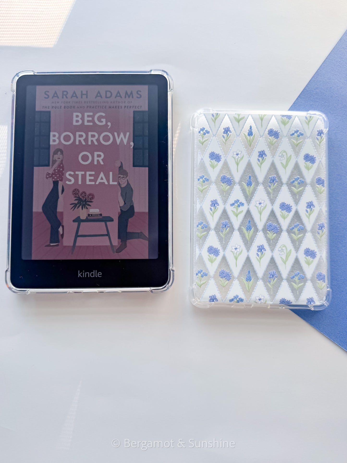 Blooming Blue Florals E Reader Case