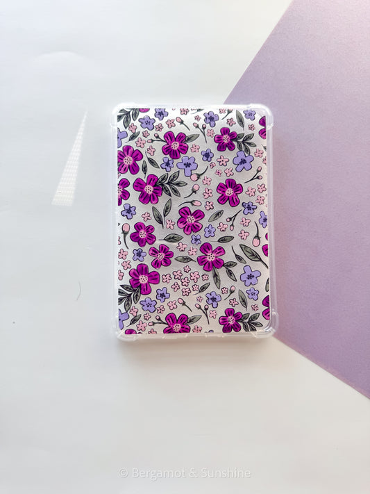Purple Flowers E Reader Case