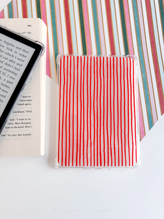 Red Stripes Kindle Case