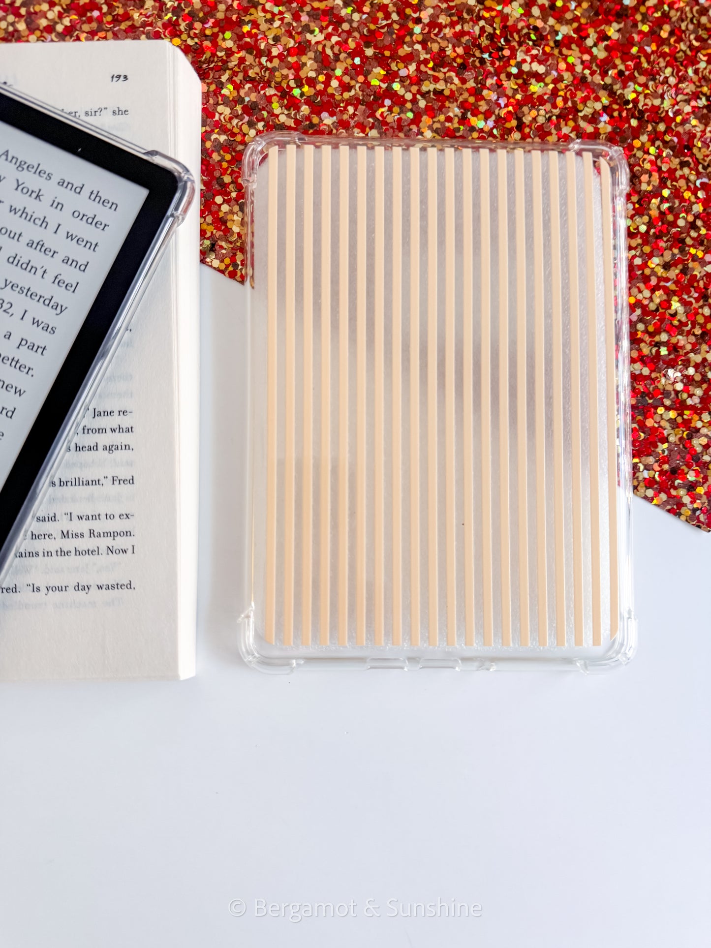 Butter Yellow Stripes Kindle Case