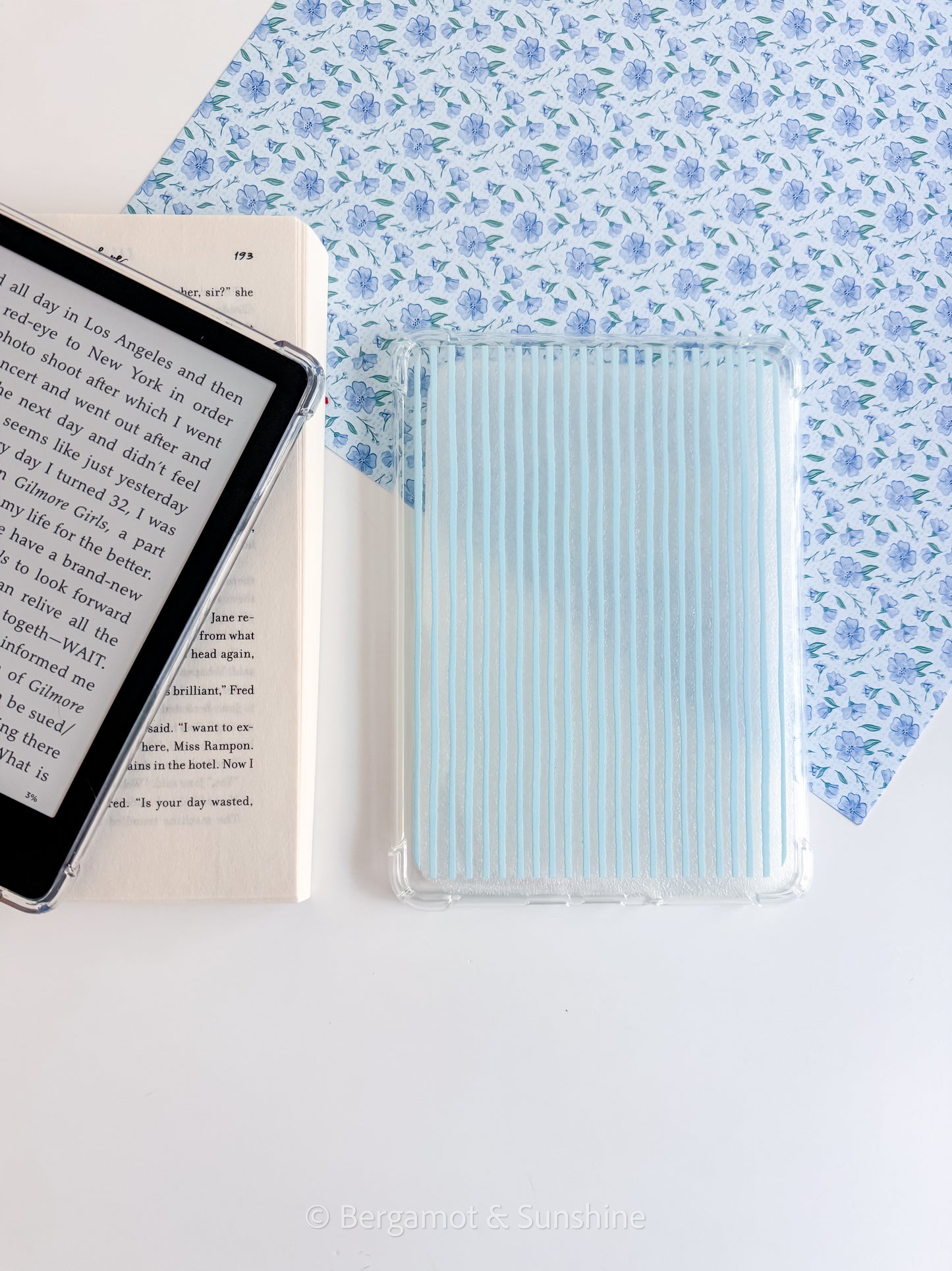 Blue Stripes Kindle Case