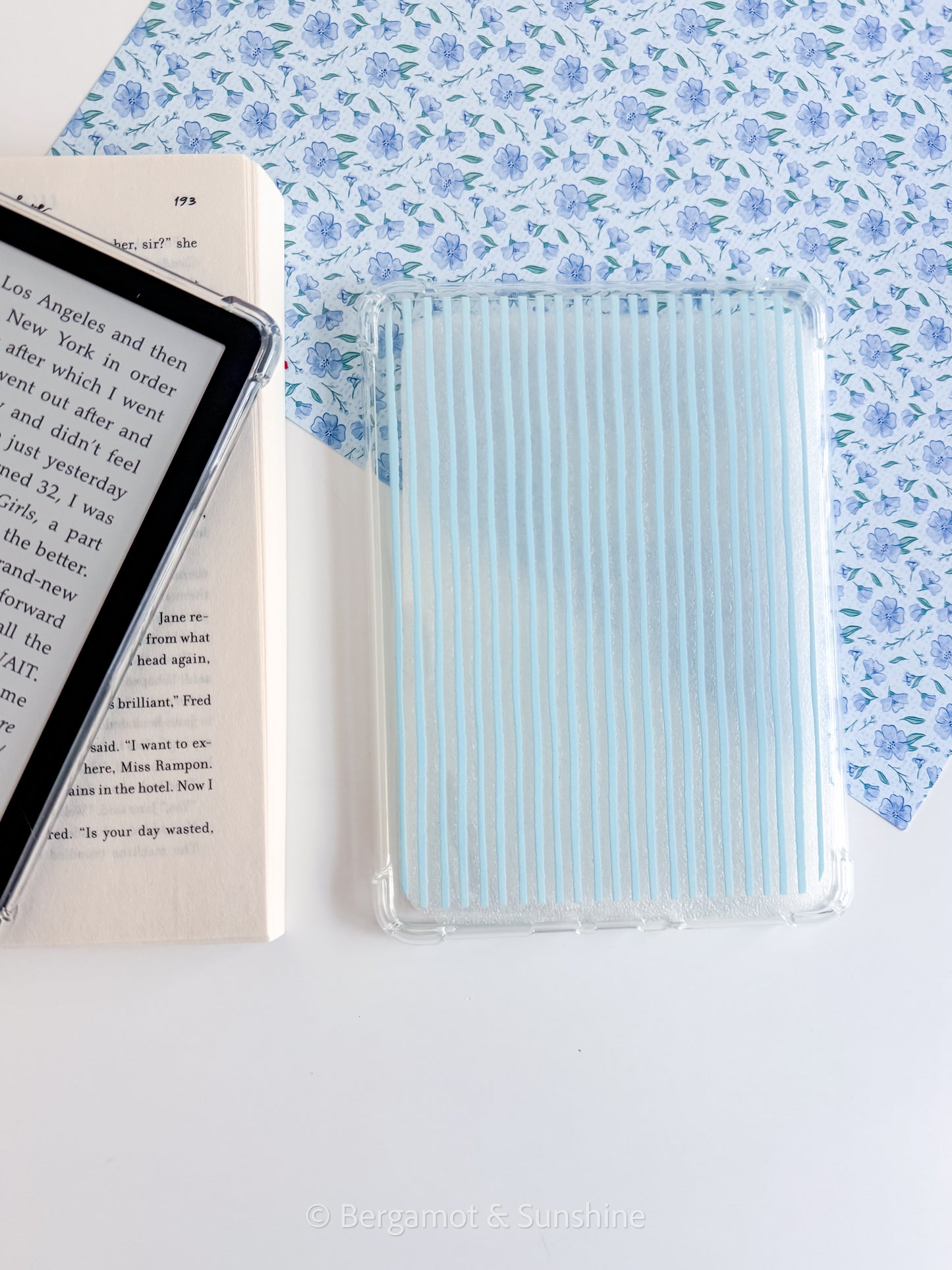 Blue Stripes Kindle Case