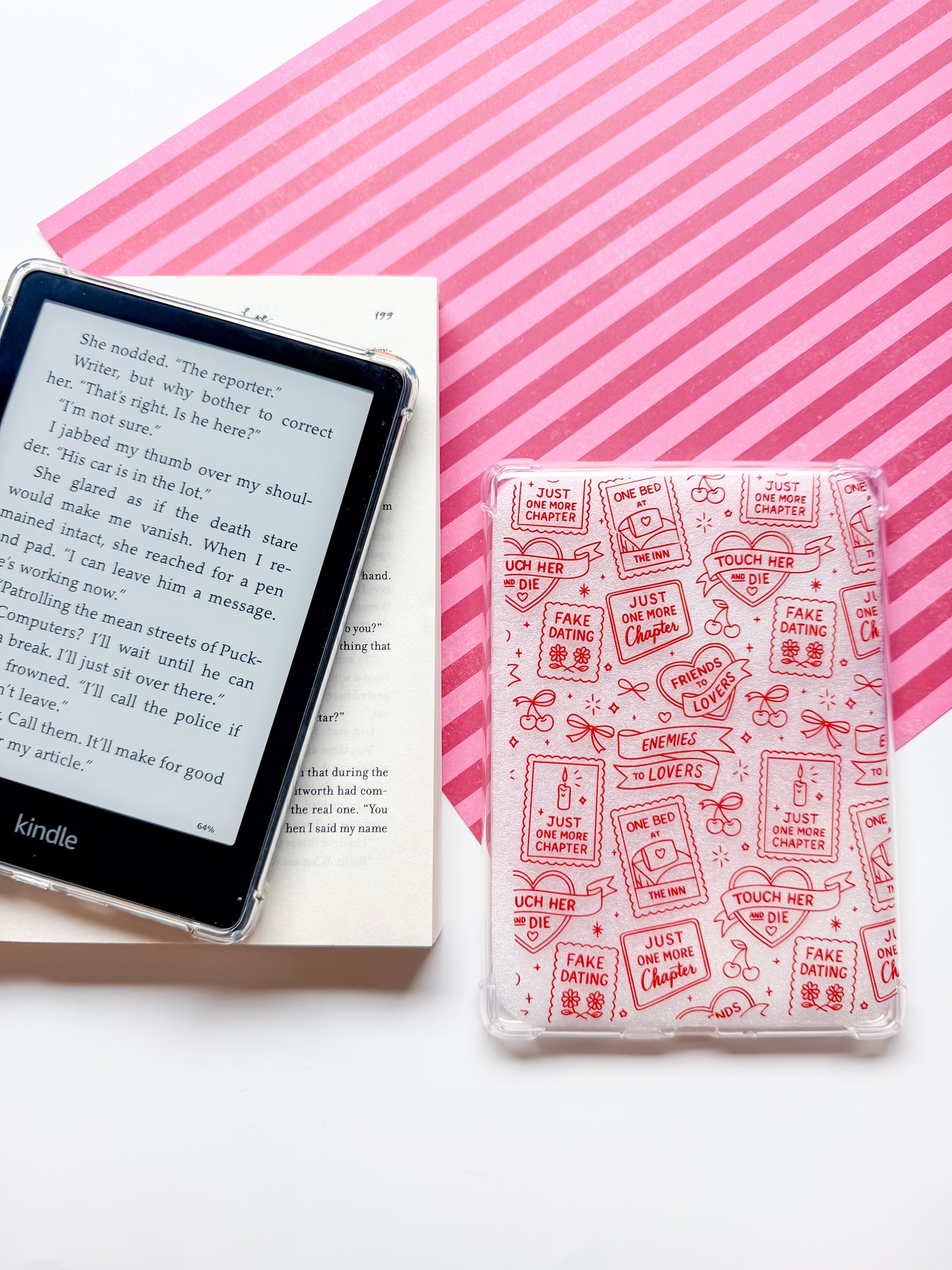 Romance Book Tropes Kindle Case