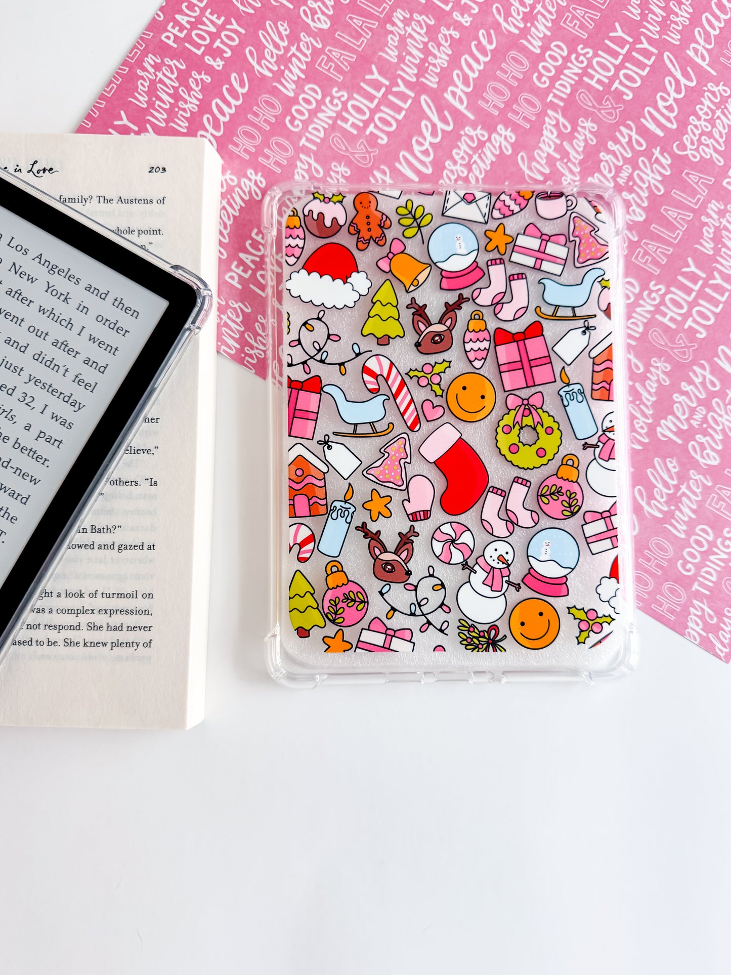 Festive Doodles Kindle Case