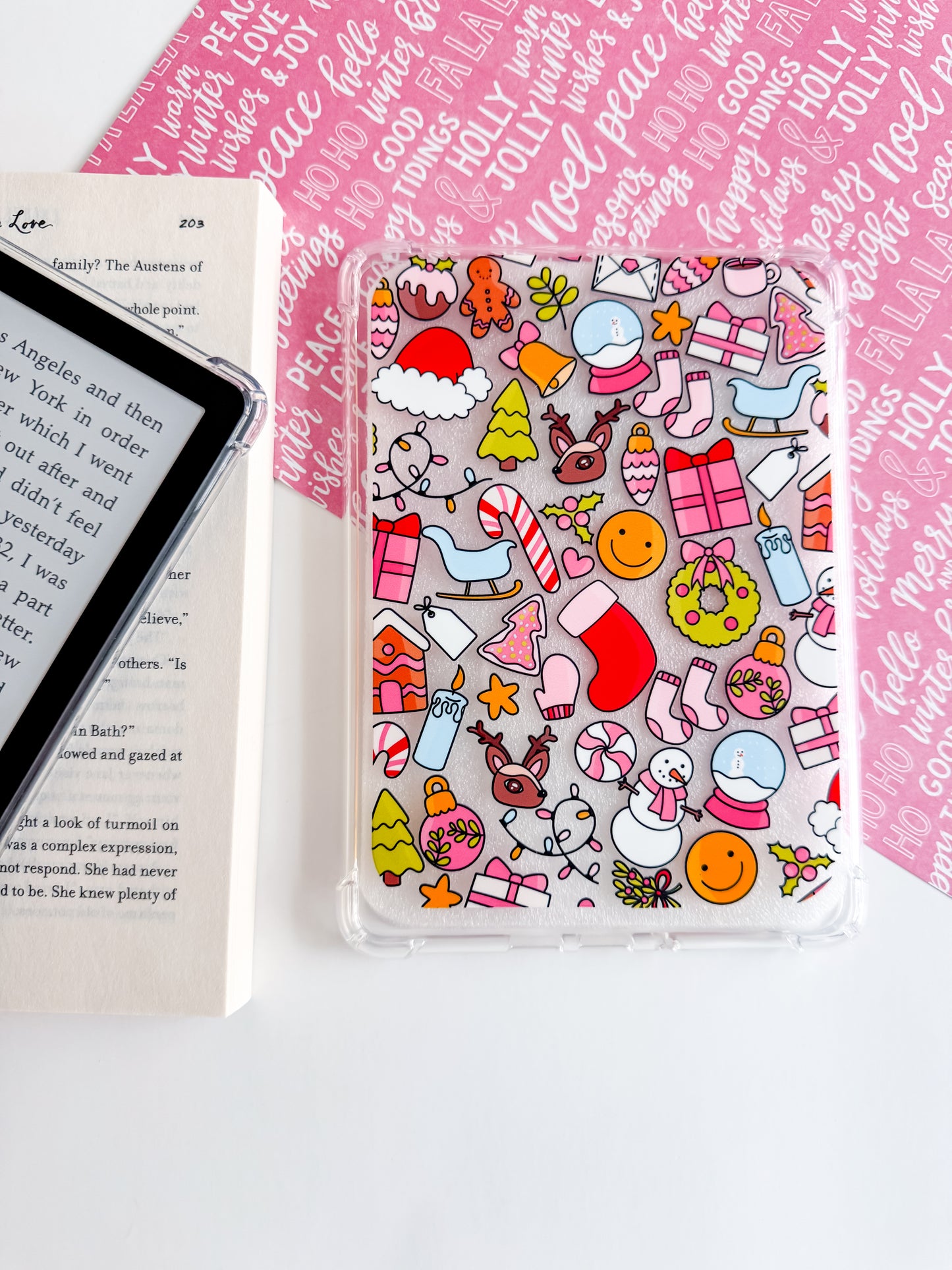 Festive Doodles Kindle Case