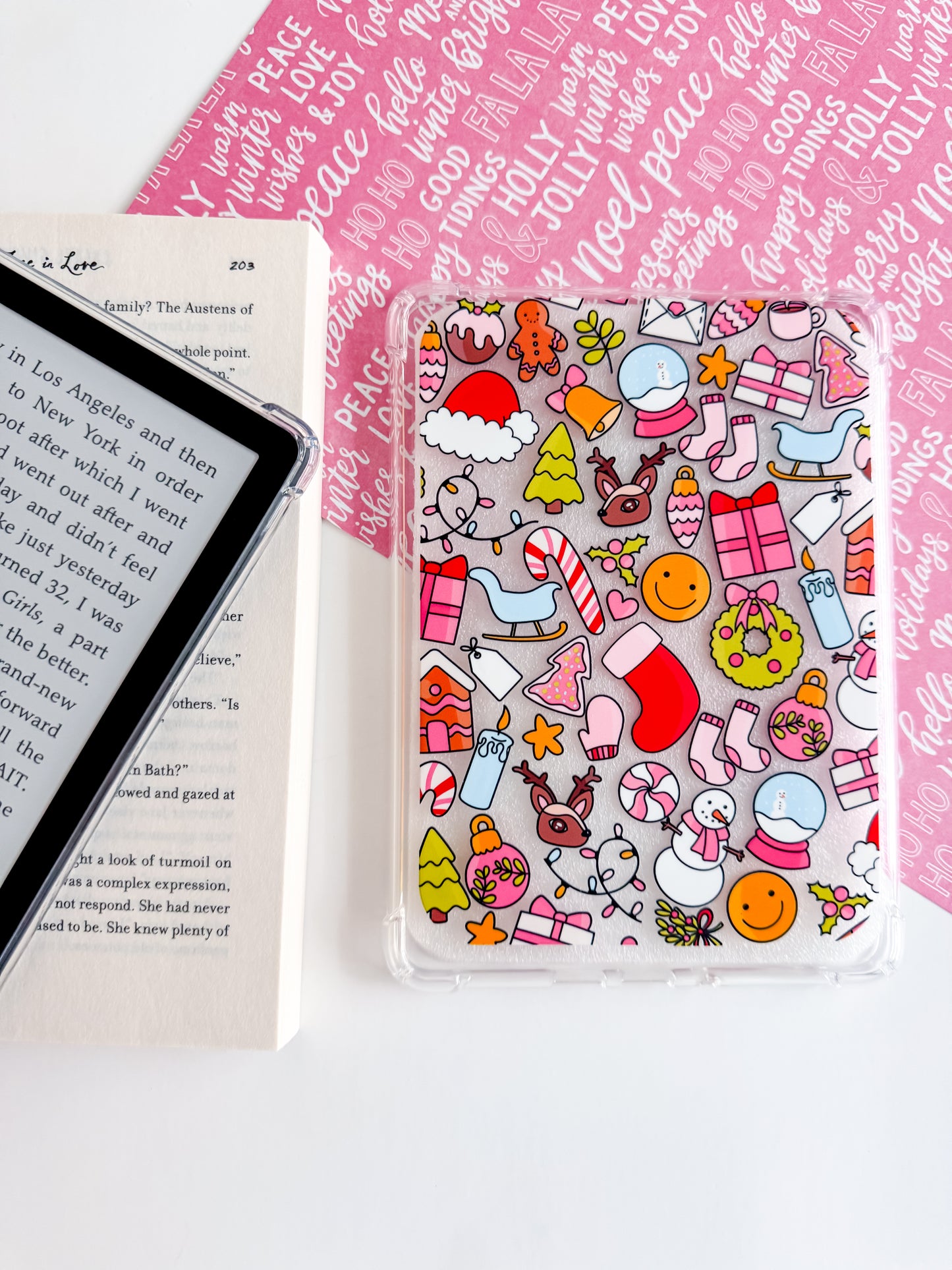 Festive Doodles Kindle Case