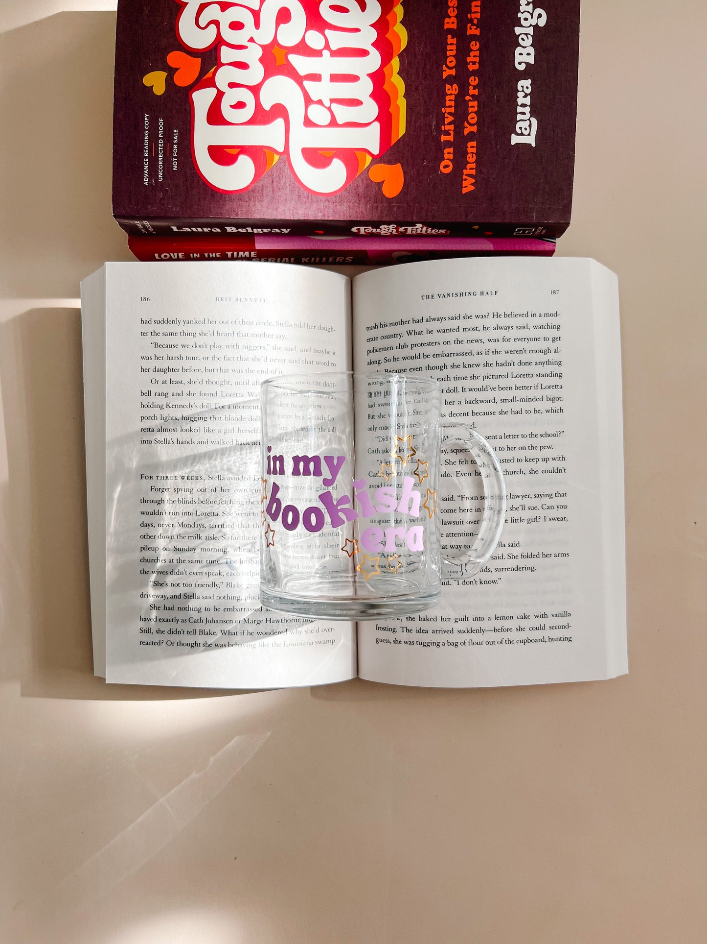 in my bookish era coffee mug glass clear bookish aesthetic