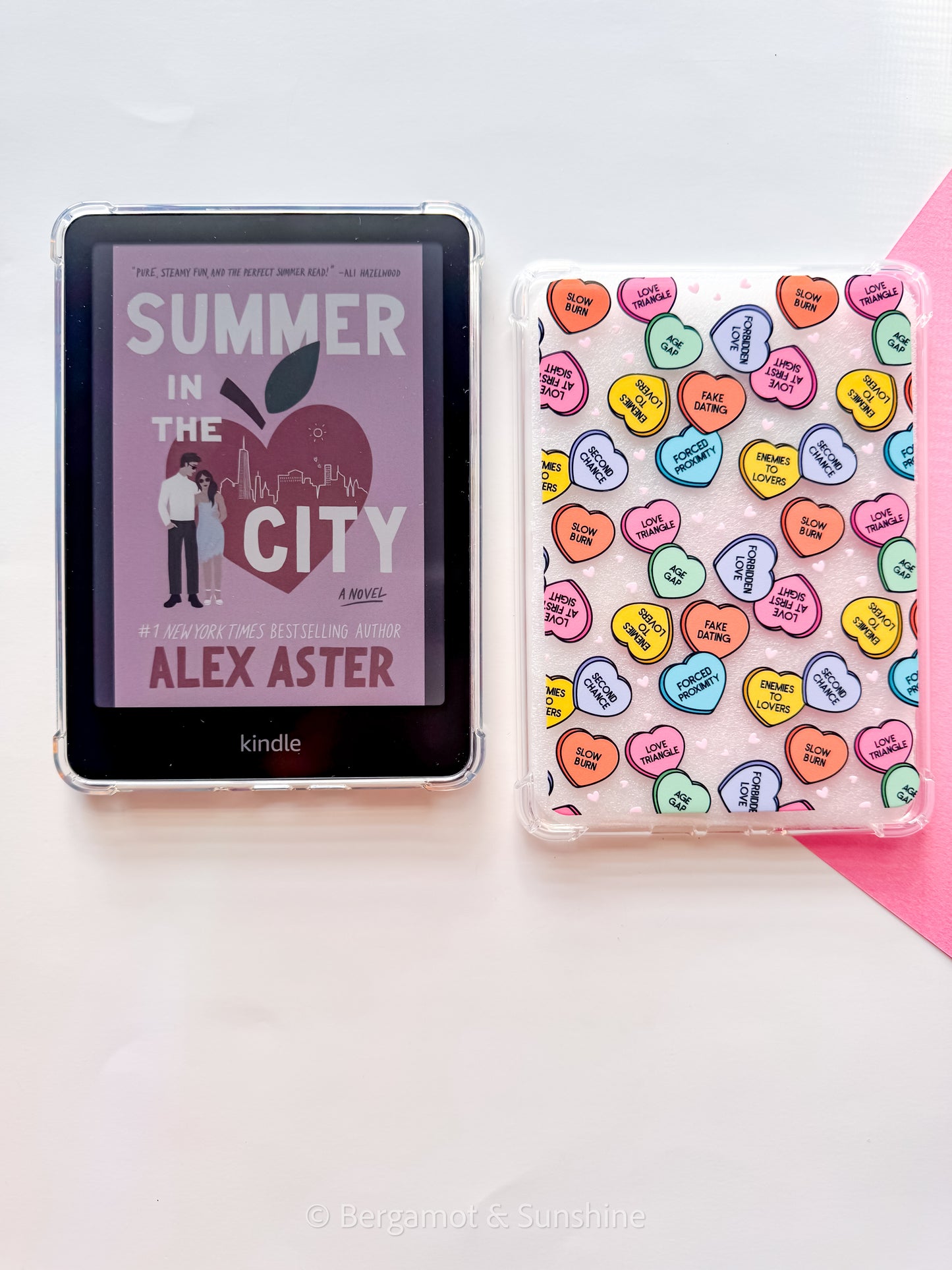 Candy Hearts Romance Tropes Kindle Case