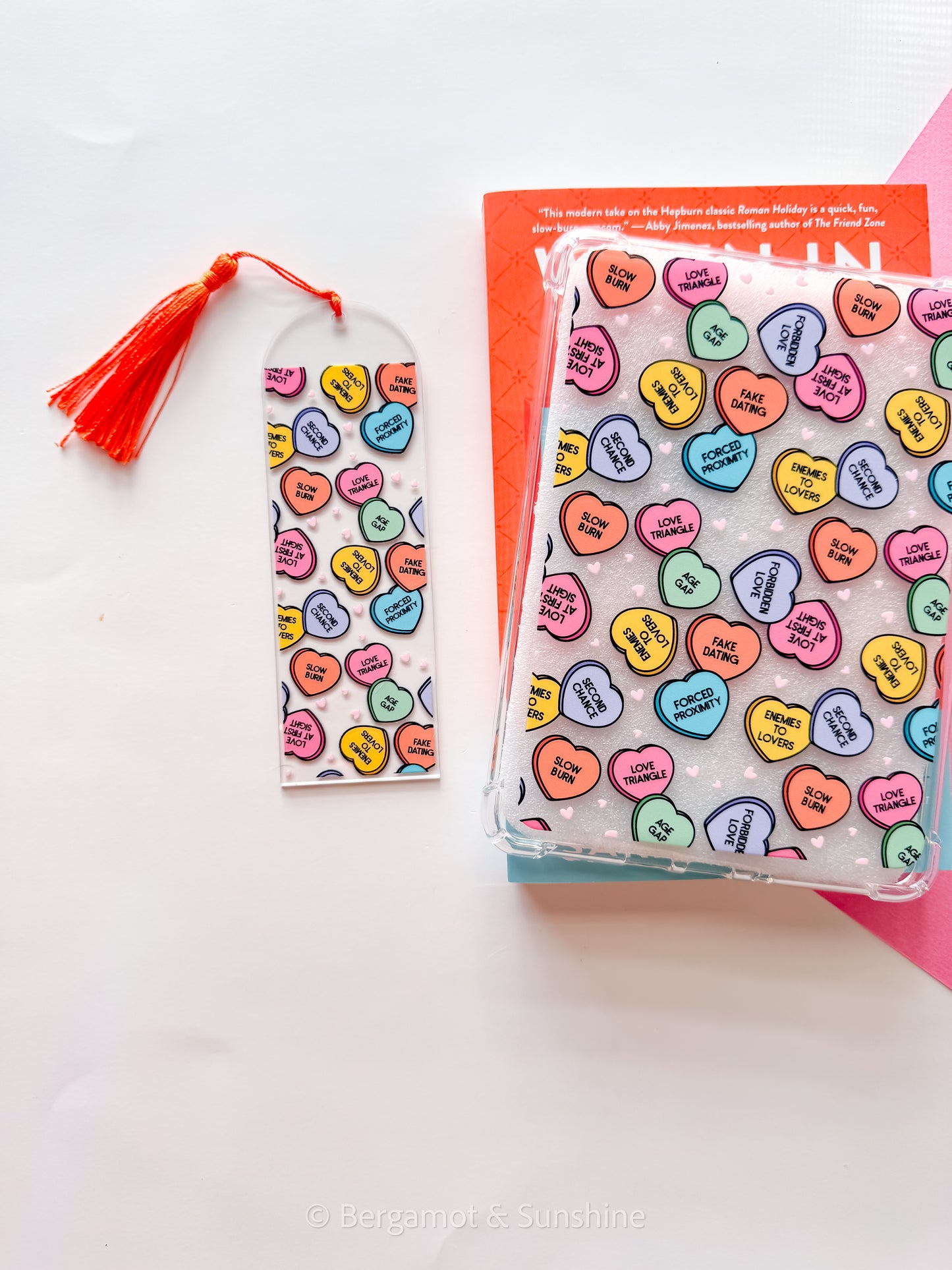 Candy Hearts Romance Tropes Kindle Case