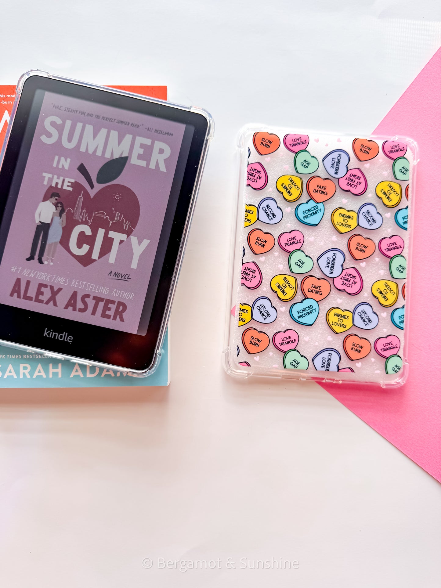 Candy Hearts Romance Tropes Kindle Case
