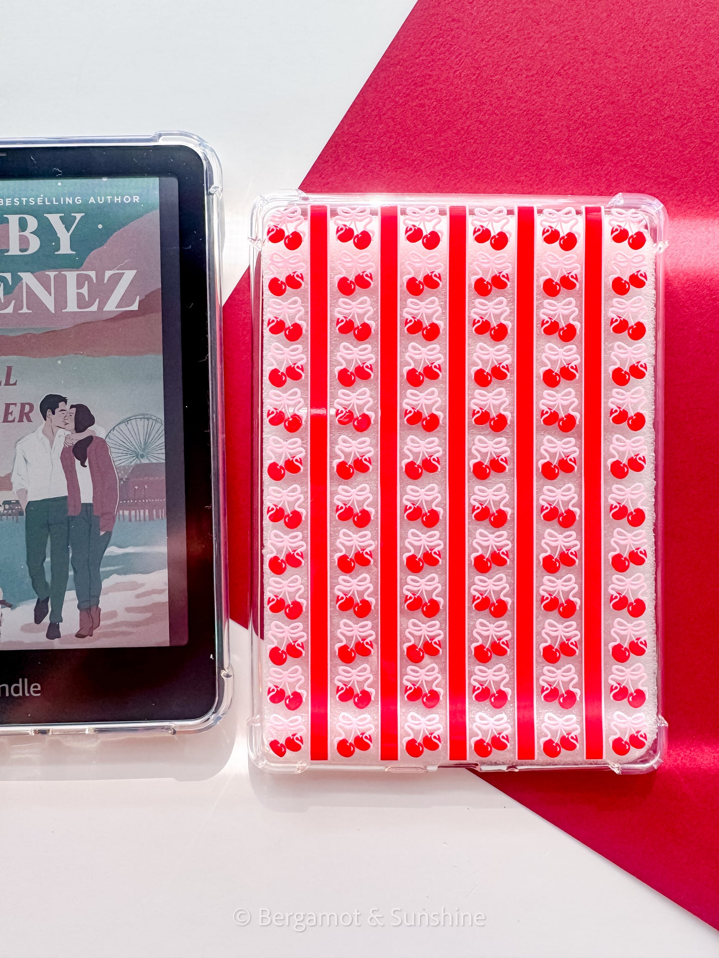 Striped Cherries Kindle Case