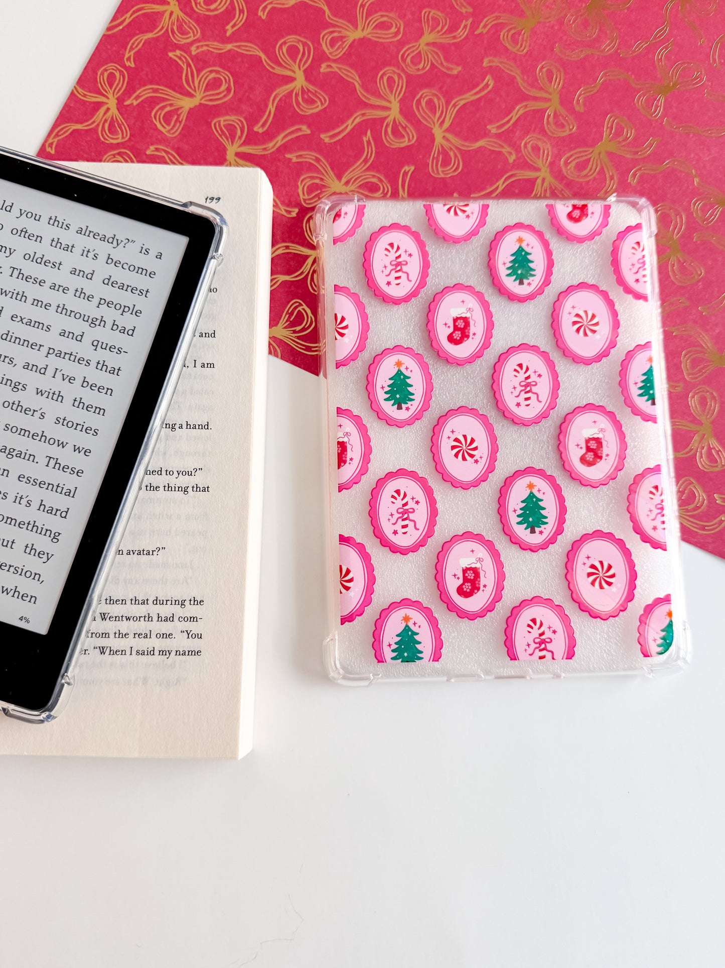 Winter Coquette Holographic Kindle Case