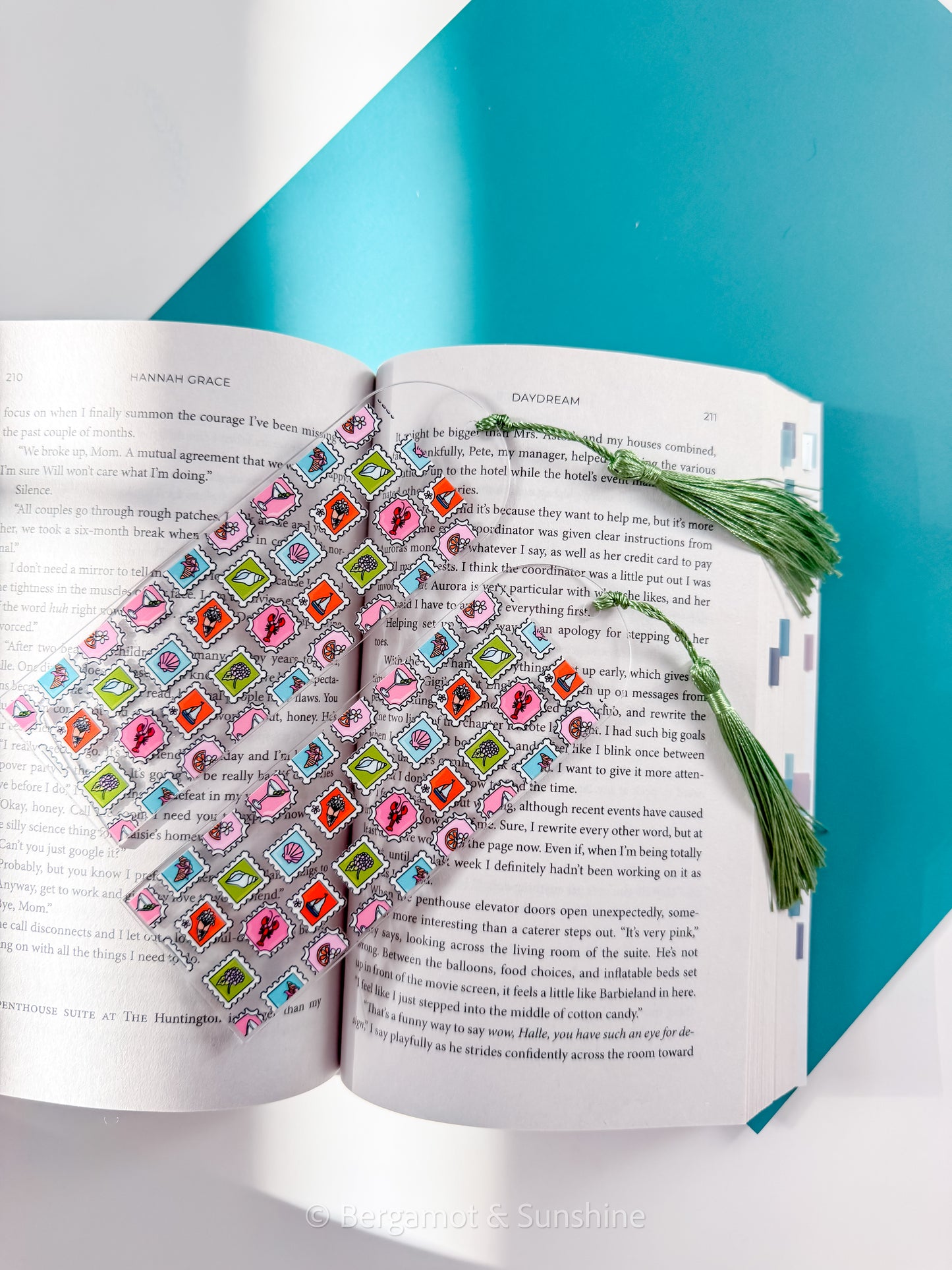 Beach Stamps Acrylic Bookmark