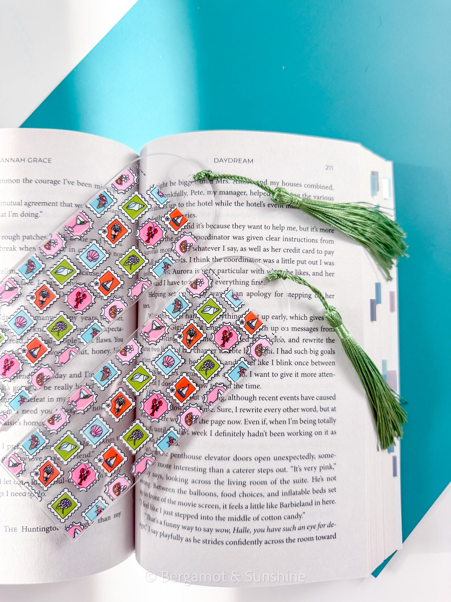 Beach Stamps Acrylic Bookmark