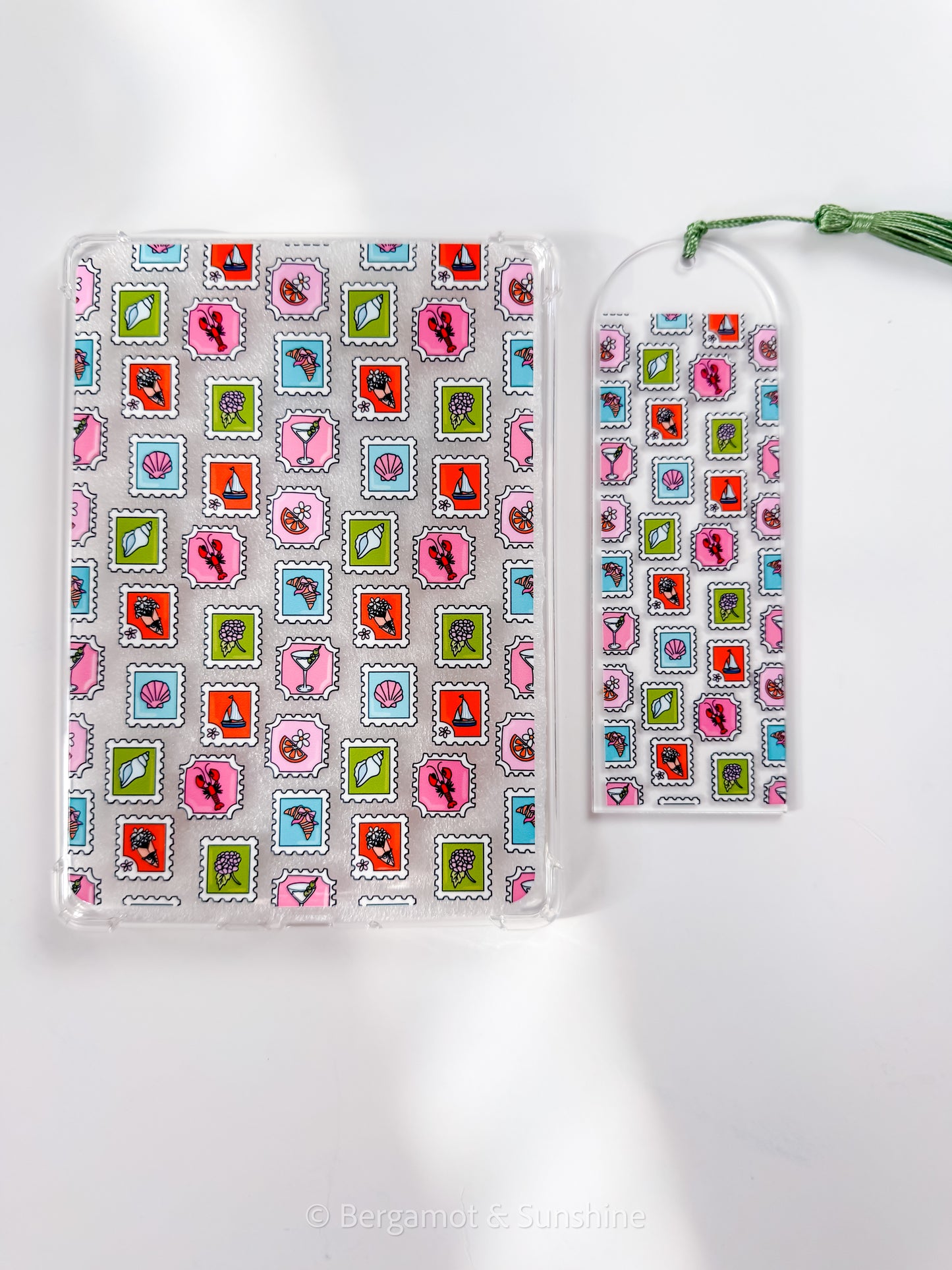 Beach Stamps Acrylic Bookmark