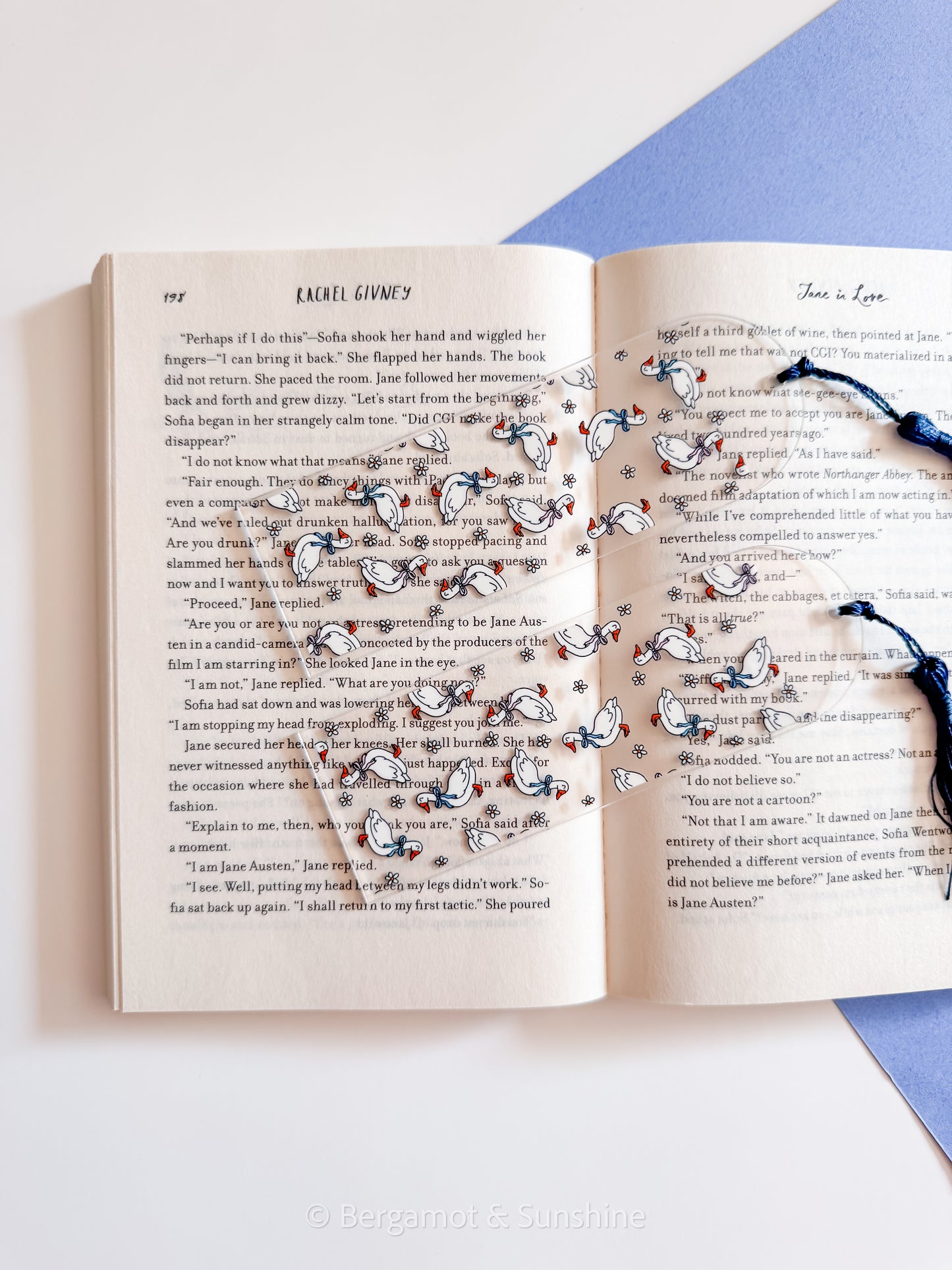 Geese and Flowers Bookmark