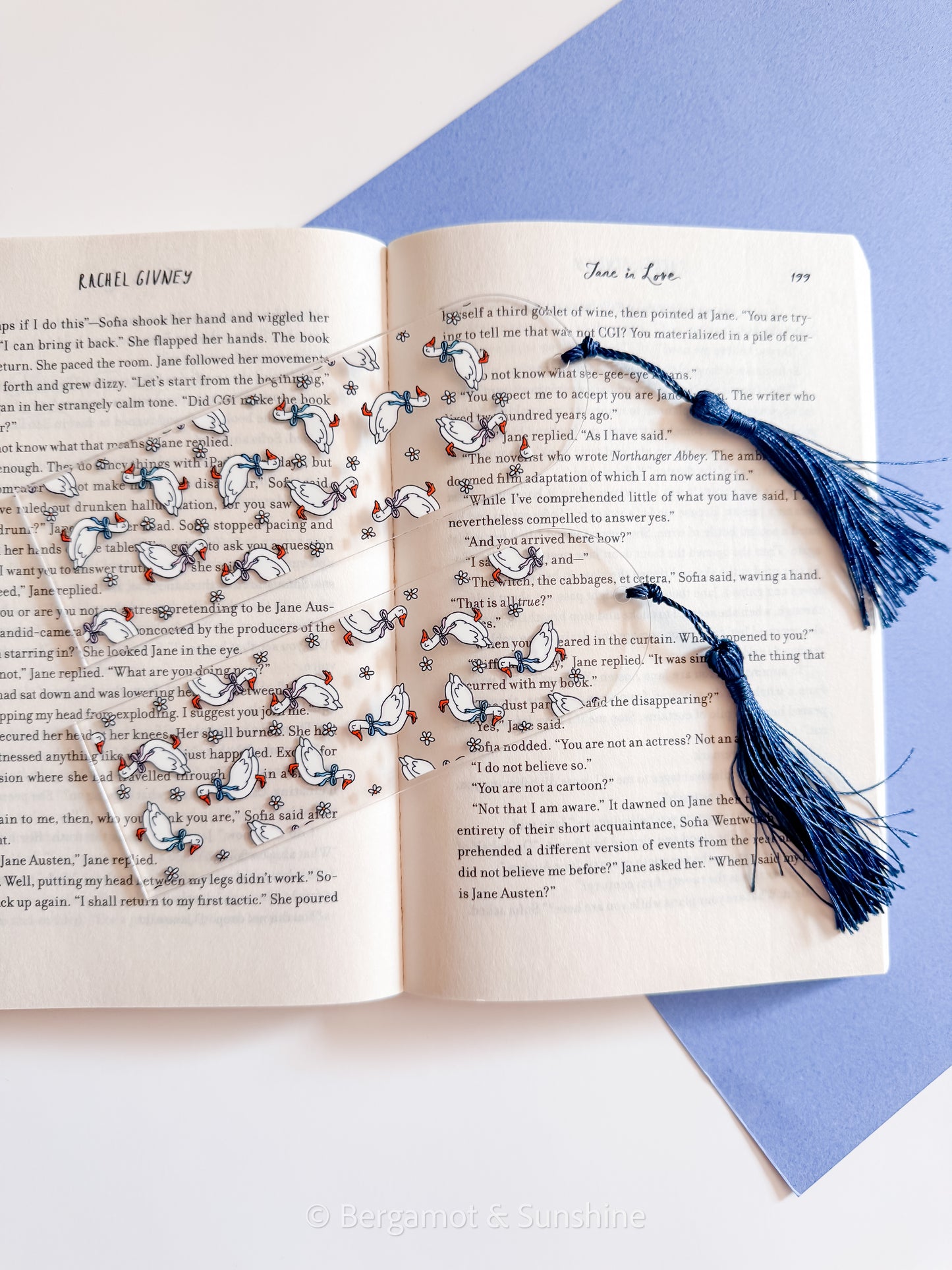 Geese and Flowers Bookmark