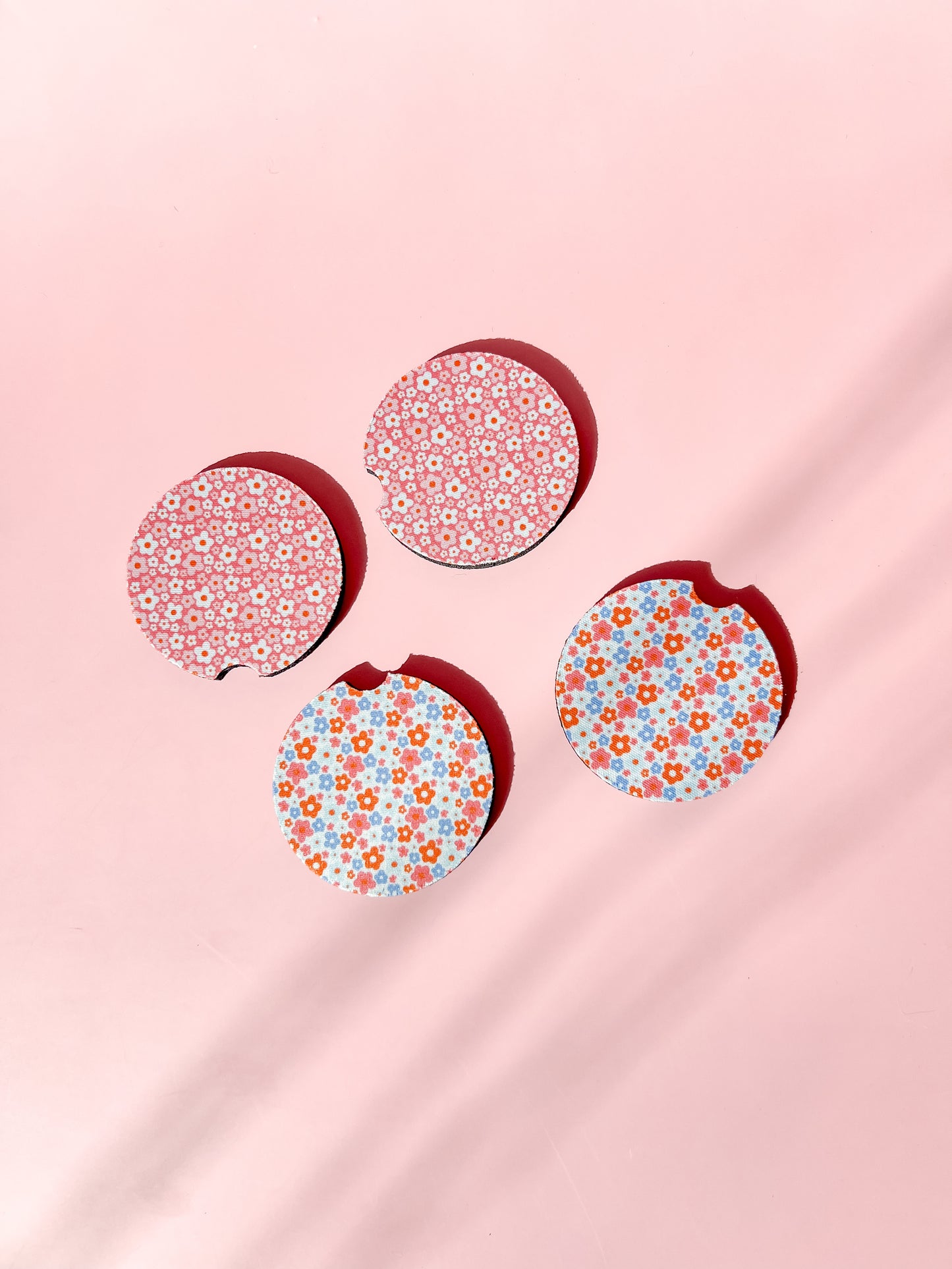 Mini Floral Car Coaster Set (more colors available)