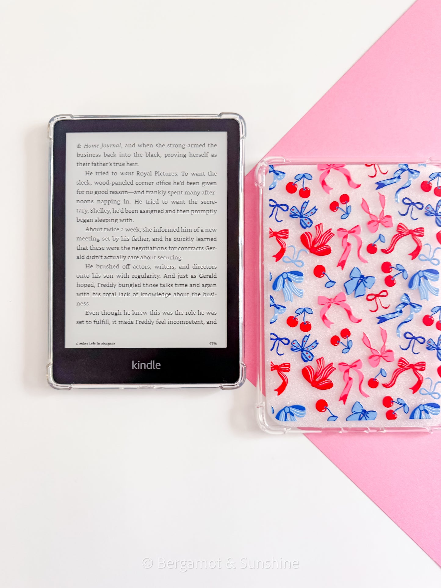 Cherry Ribbons Kindle Case