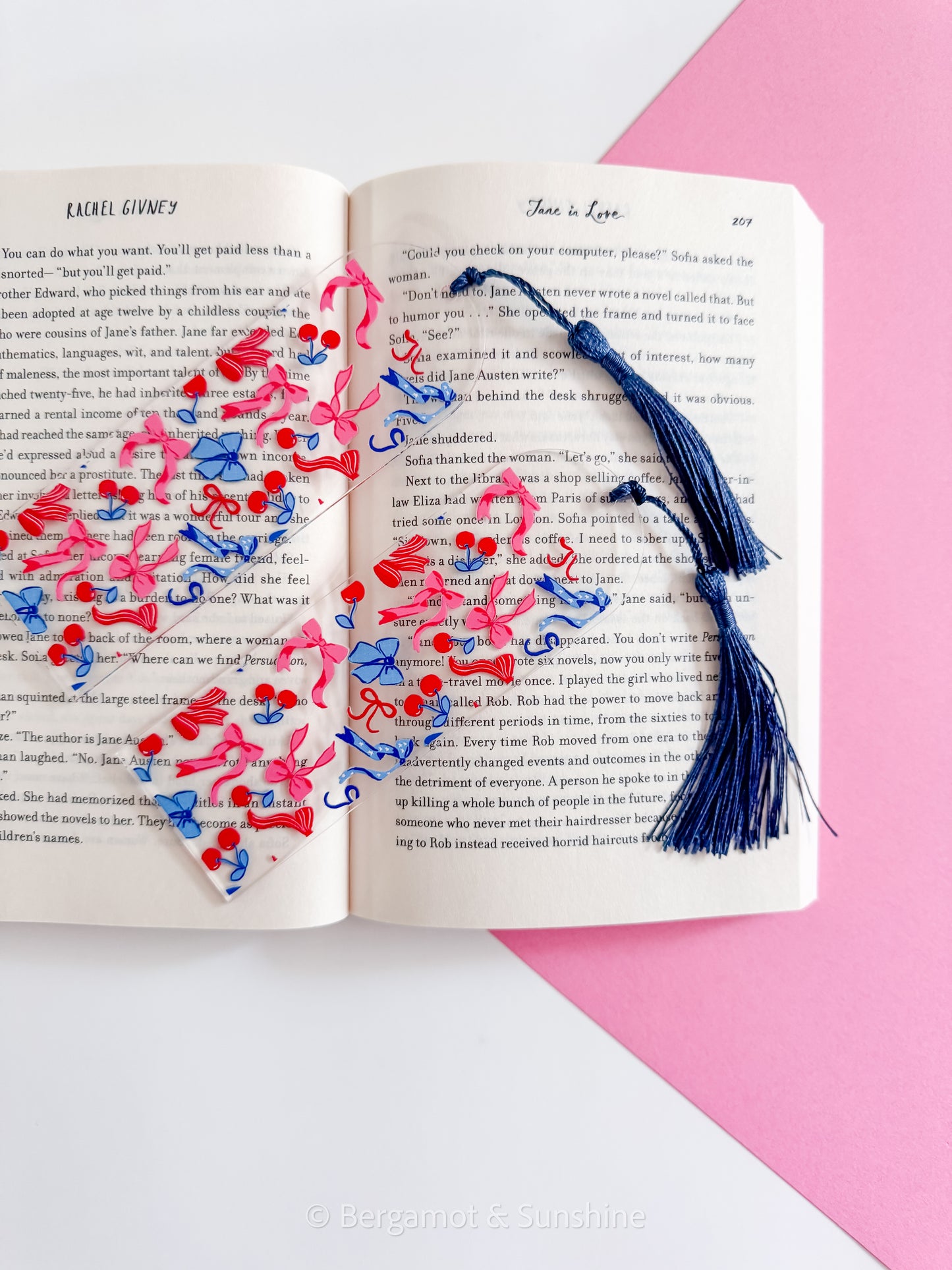 Cherry Ribbons Bookmark