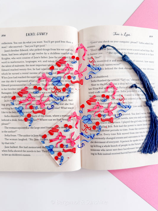 Cherry Ribbons Bookmark