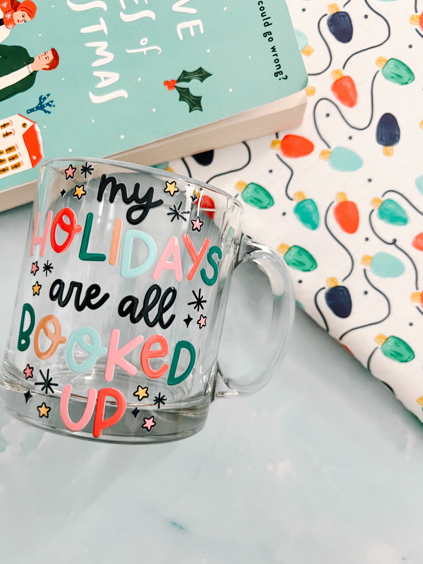my holidays are all booked up glass coffee mug