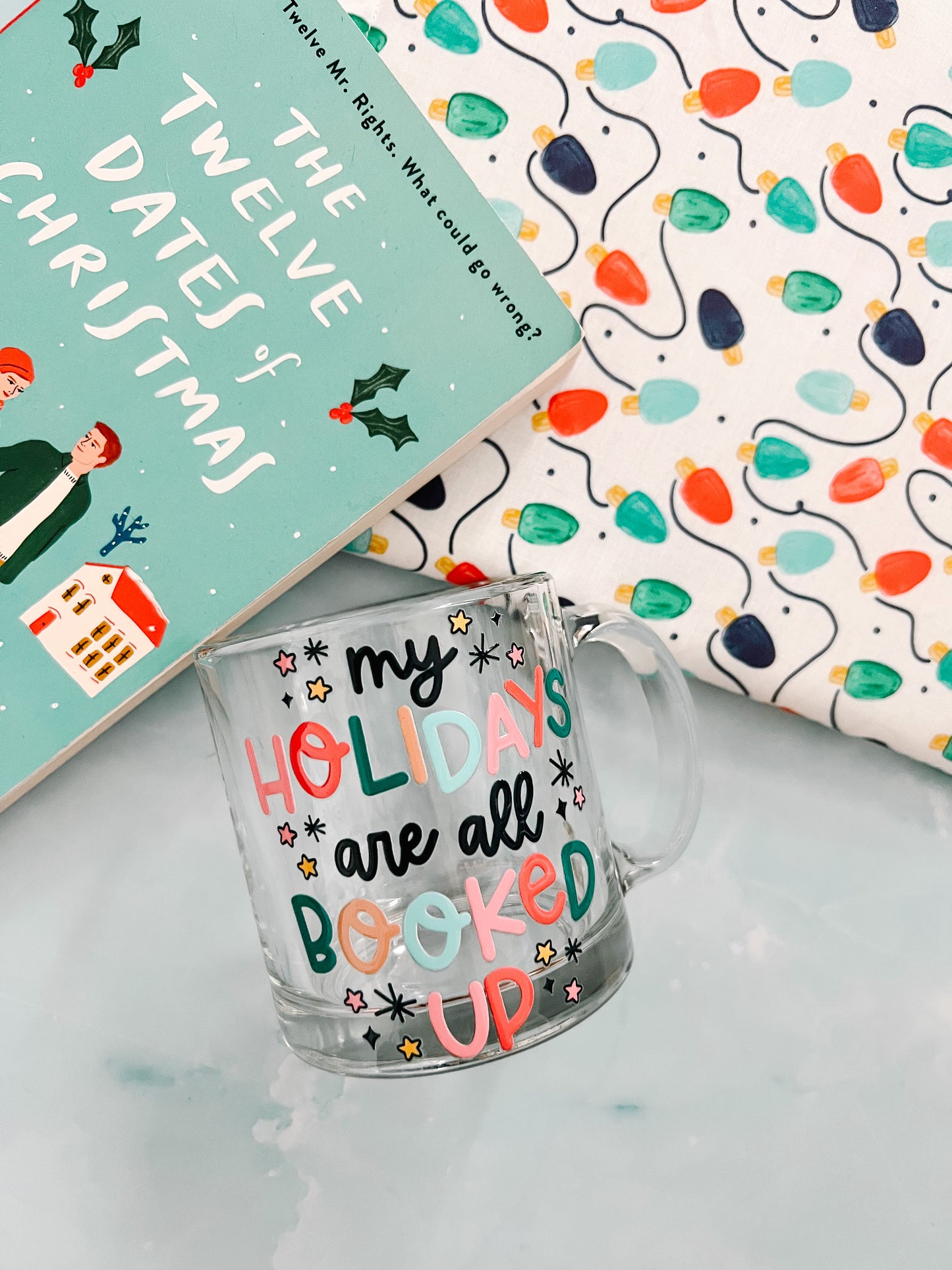 my holidays are all booked up glass coffee mug