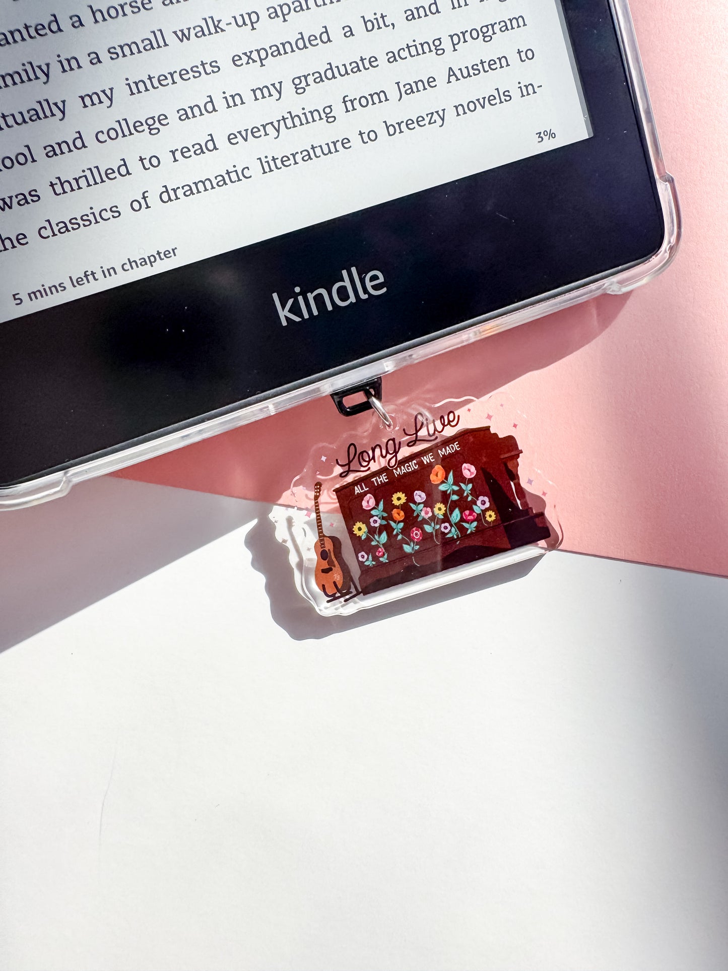 T.S. Long Live Ereader / Kindle Dust Plug Charm (Type C)
