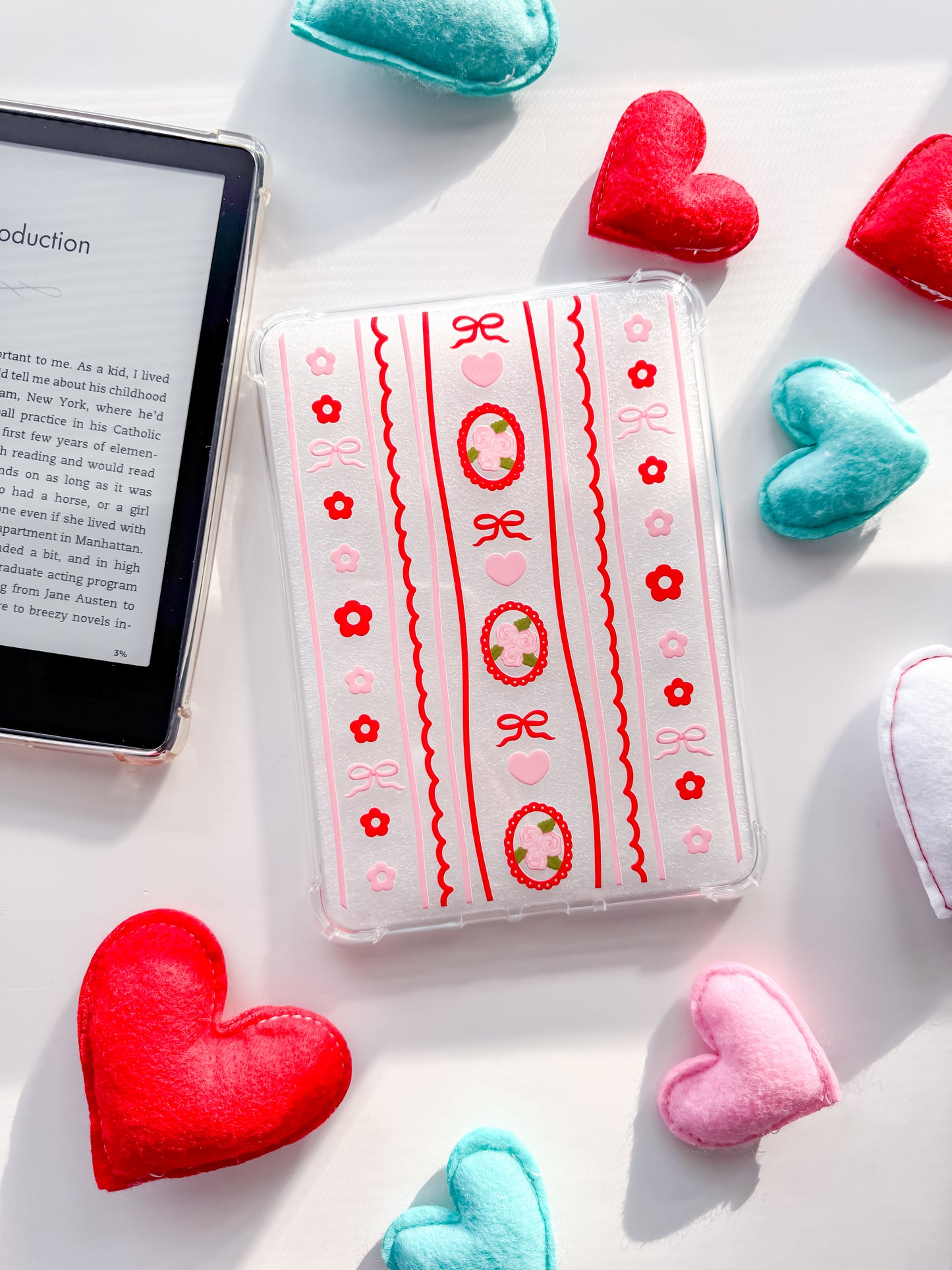 Red and Pink Coquette Kindle Case