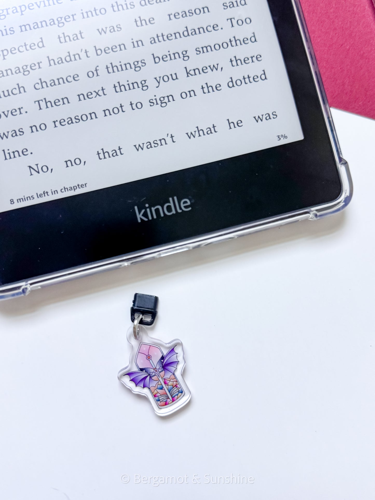 Aco / Tar Stained Glass Magsafe Phone and E reader Grip and Dust Charm