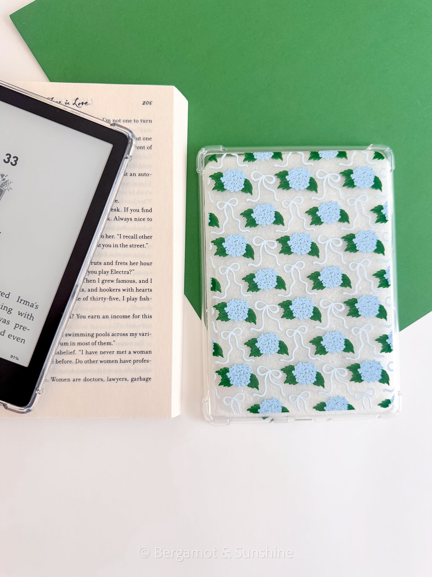 Blue Hydrangeas E Reader Case