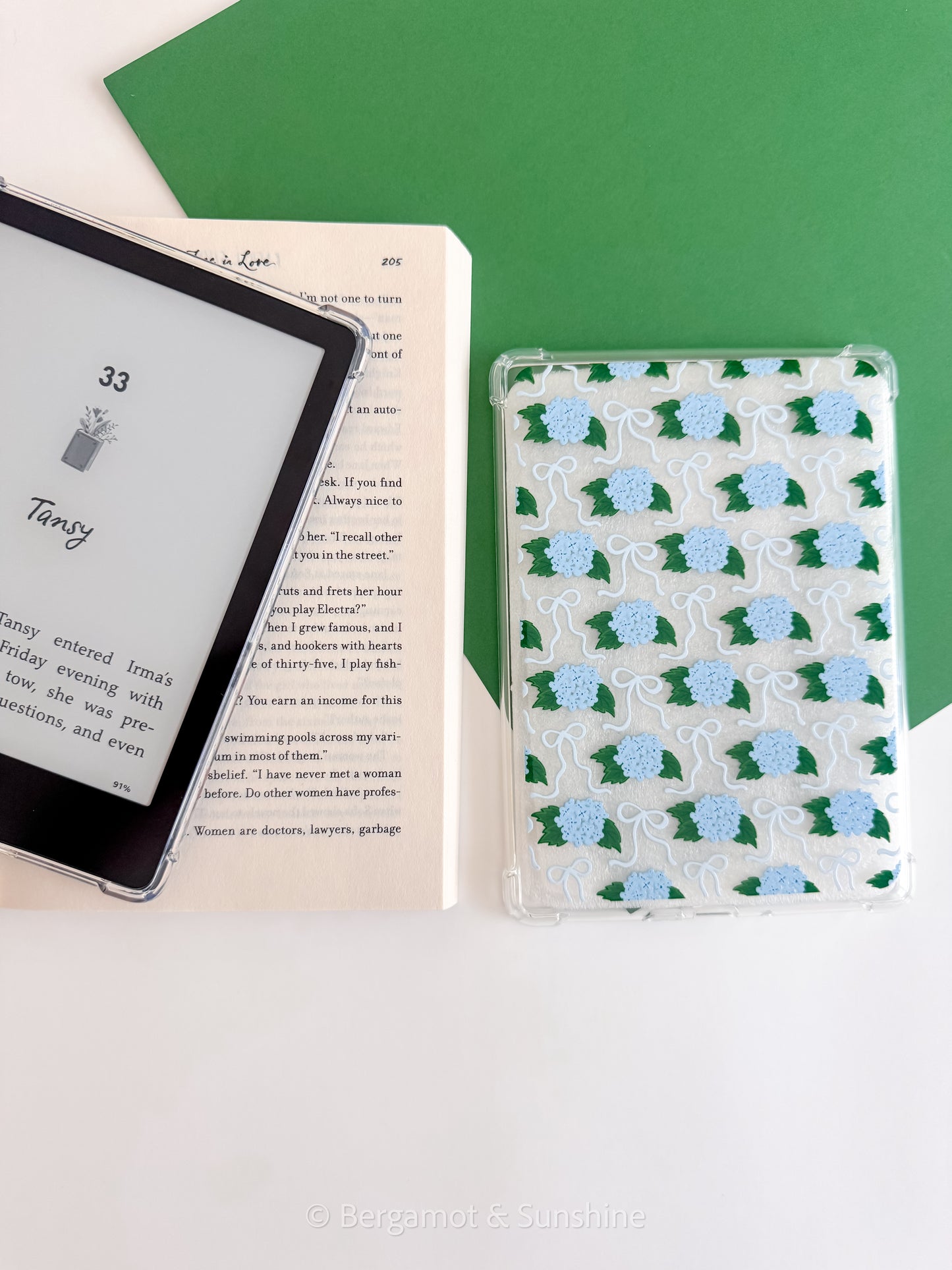 Blue Hydrangeas E Reader Case
