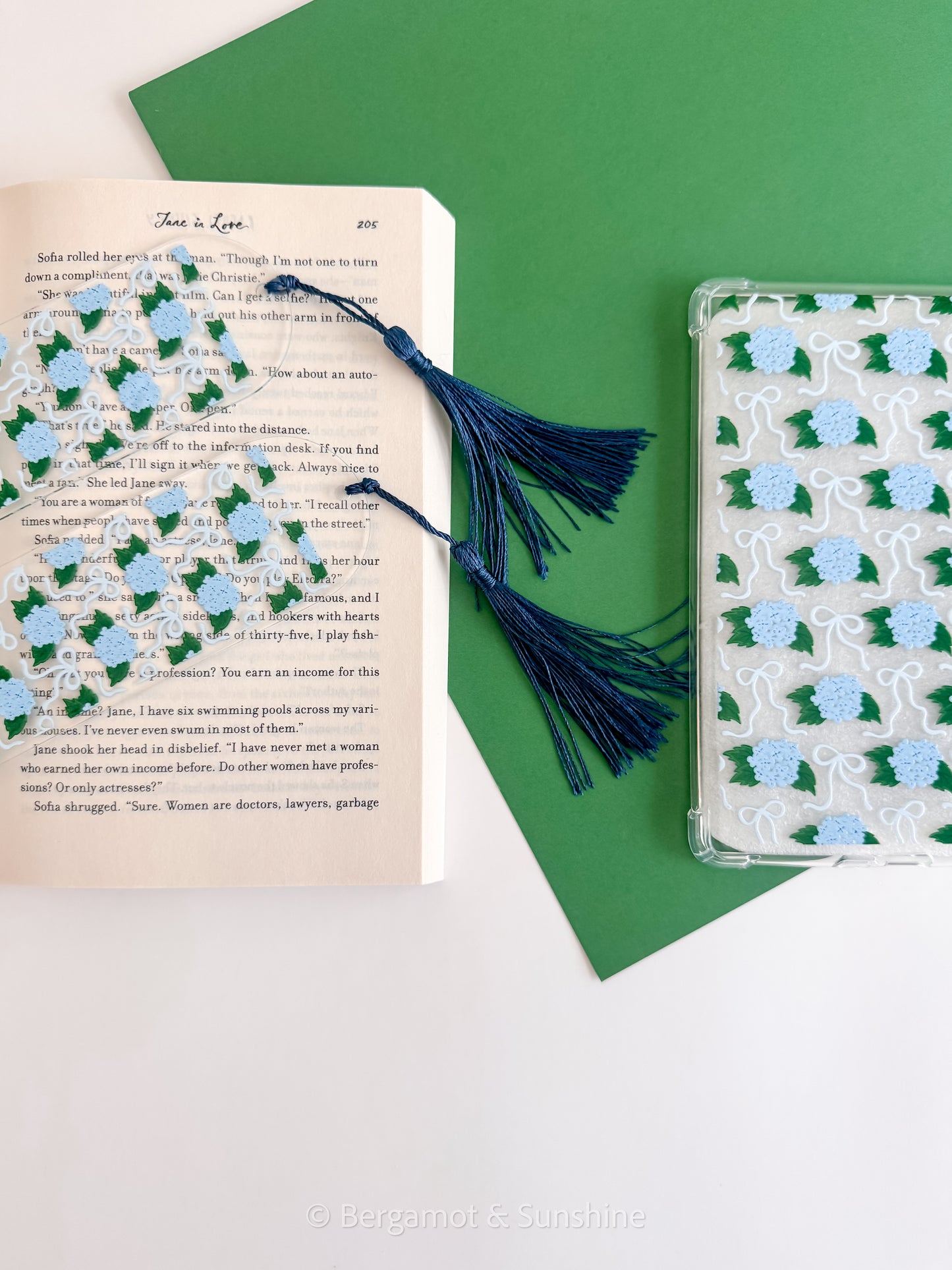 Blue Hydrangeas Bookmark
