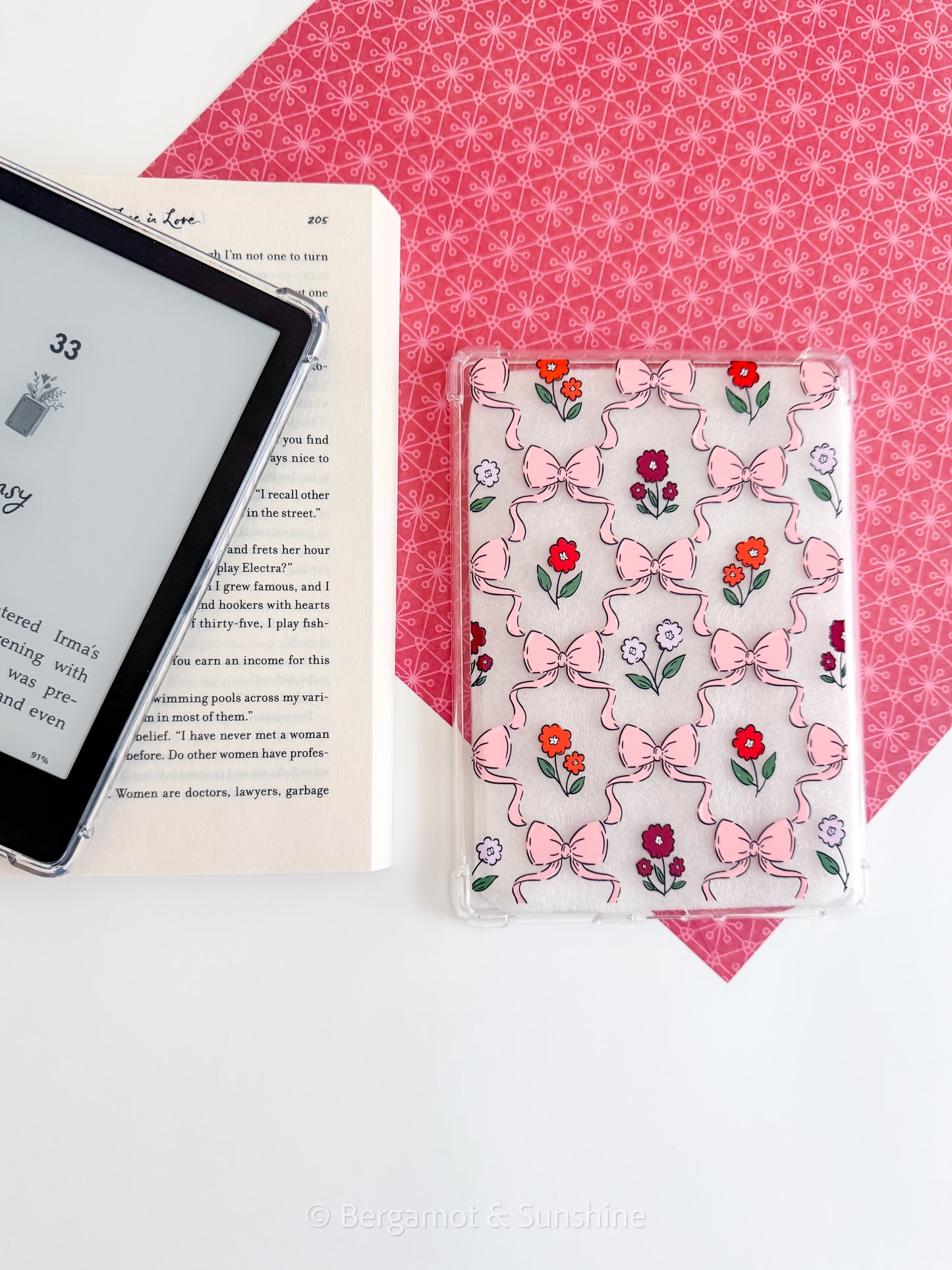 Sweet Peony Kindle Case