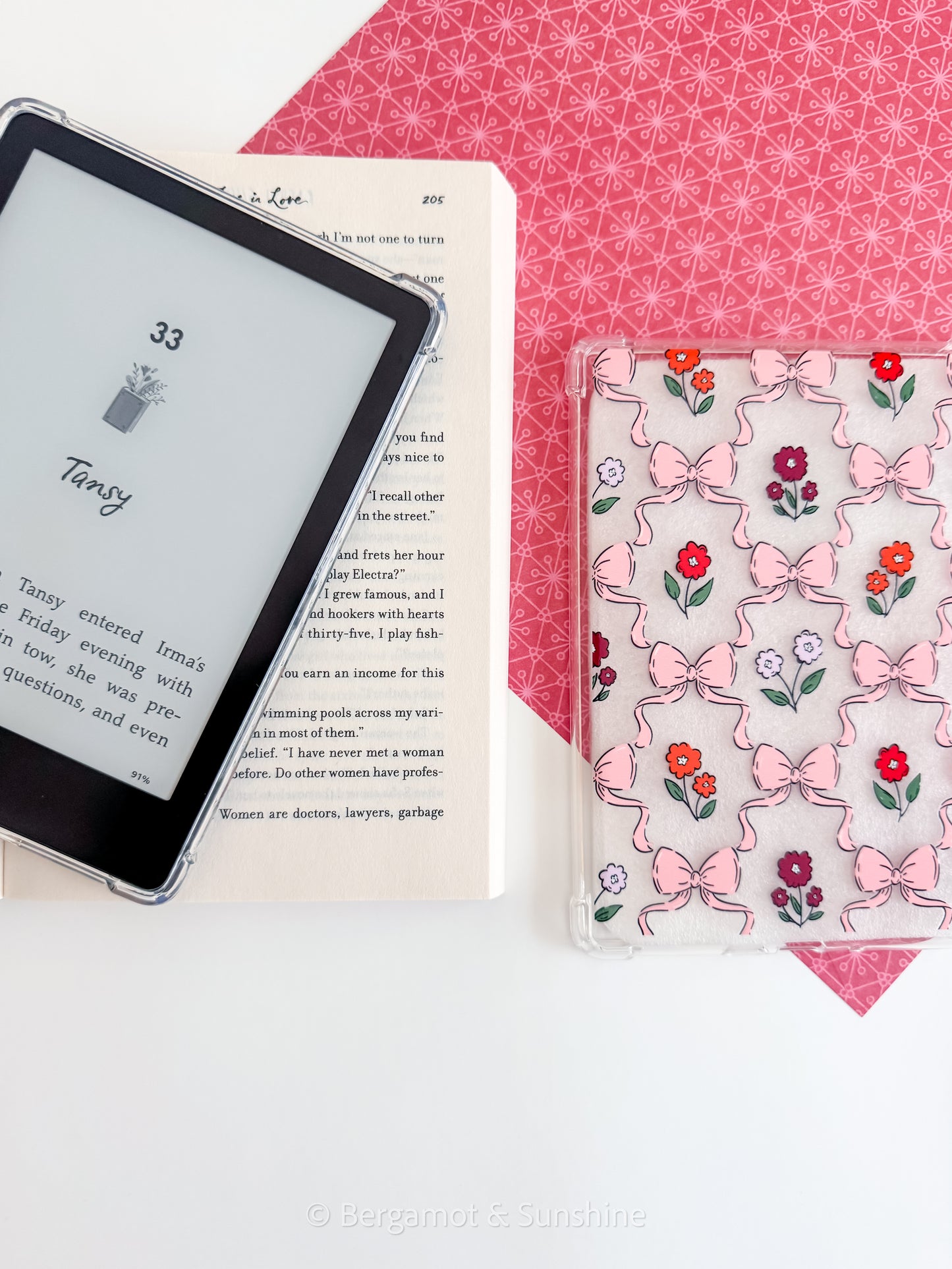 Sweet Peony Kindle Case