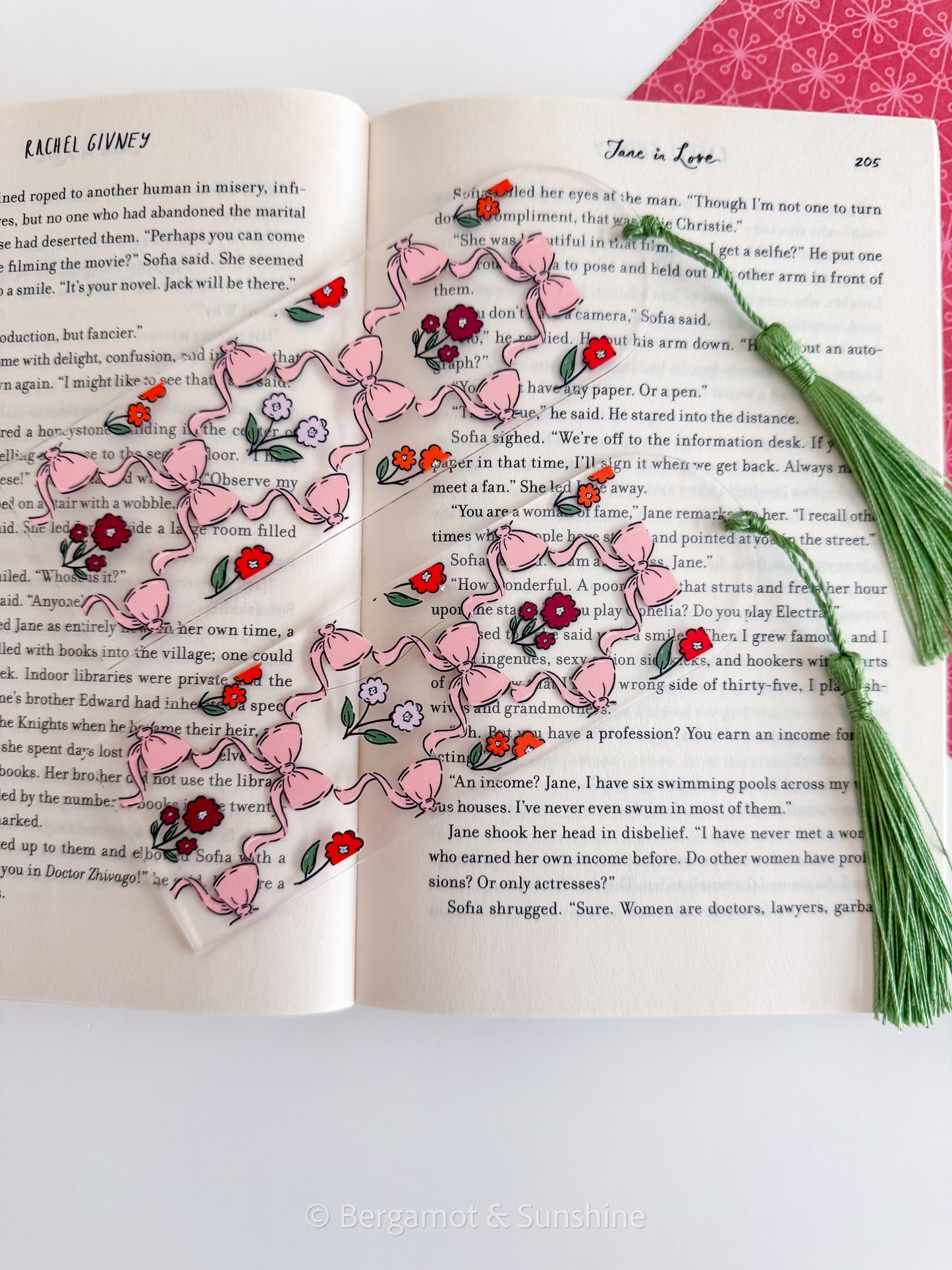 Sweet Peony Bookmark