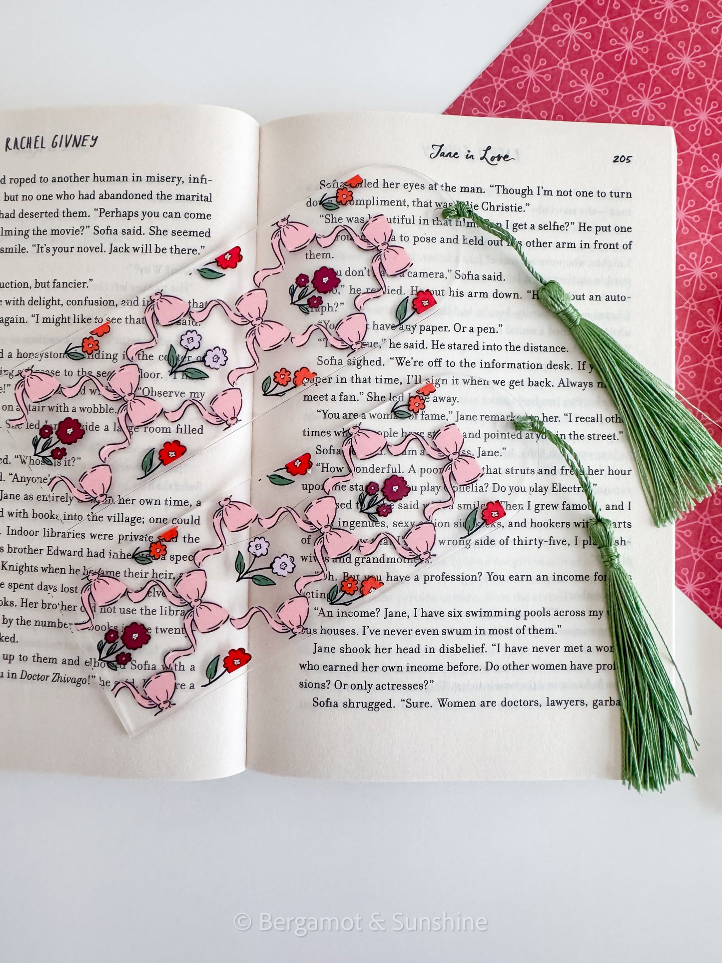 Sweet Peony Bookmark
