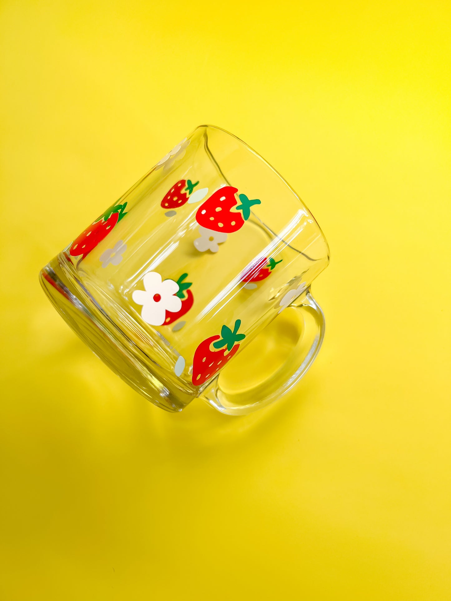 Strawberry Fields 16oz Glass Cup and 13oz Coffee Mug