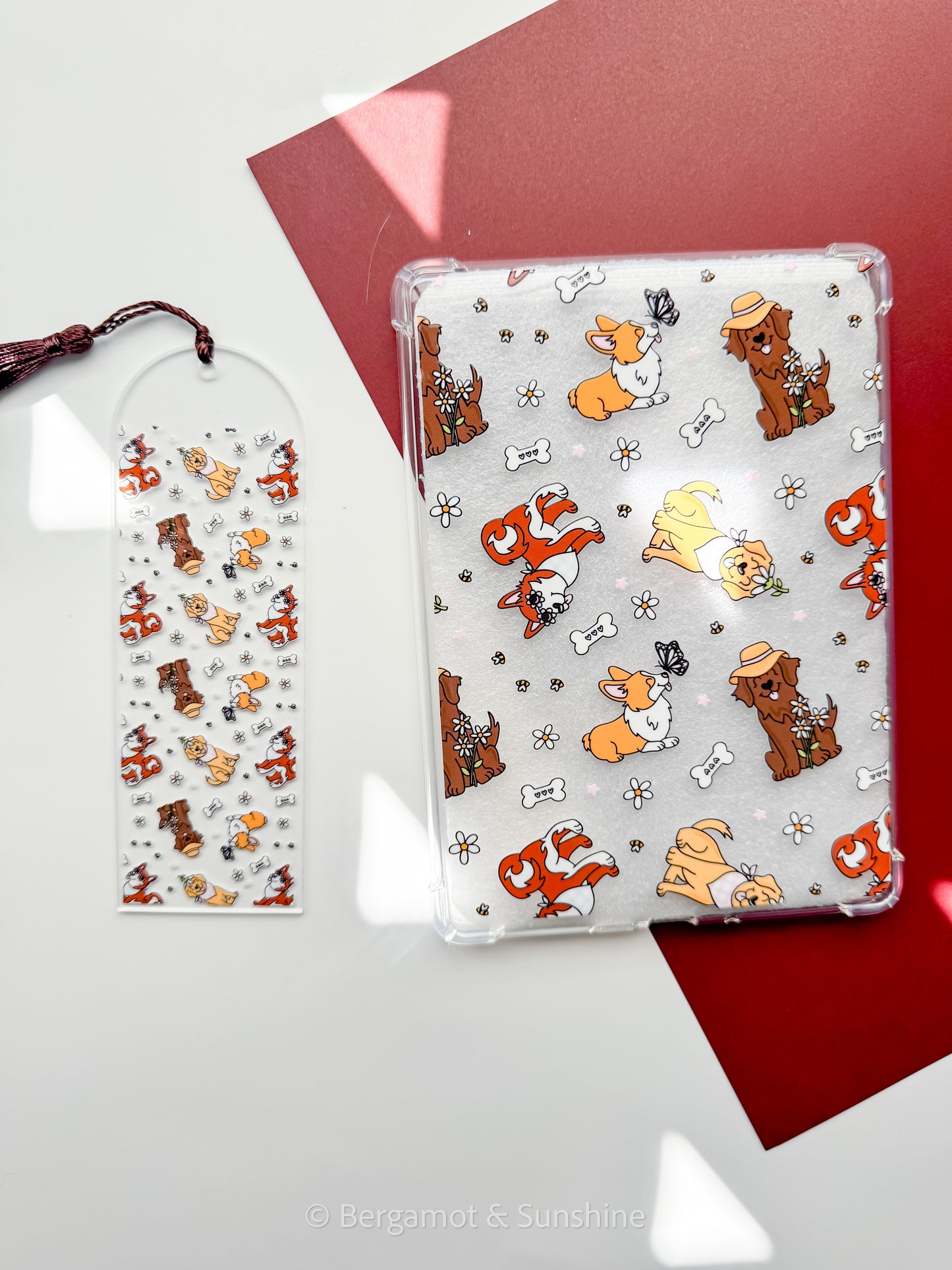 Spring Pups Acrylic Bookmark