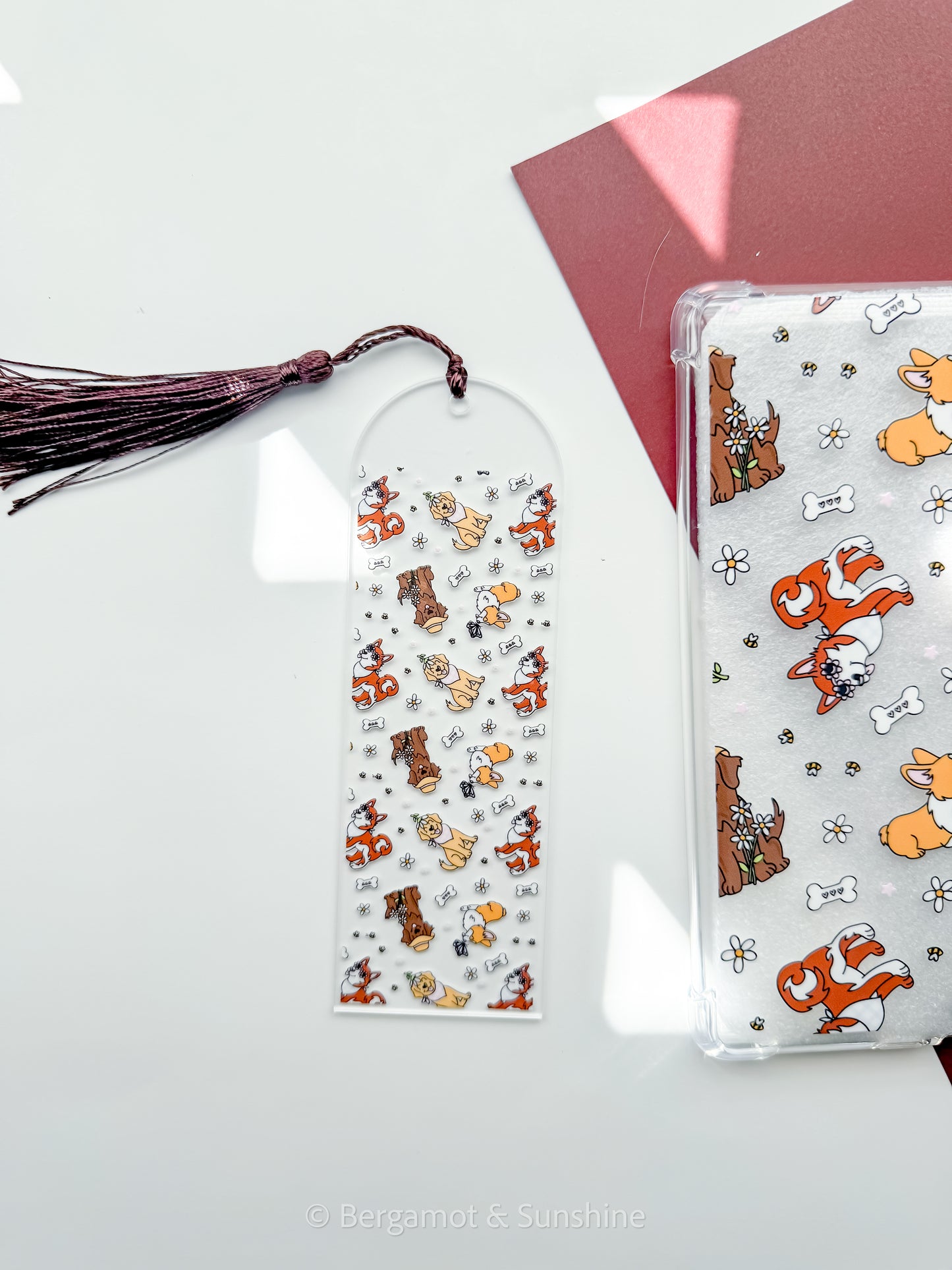 Spring Pups Acrylic Bookmark