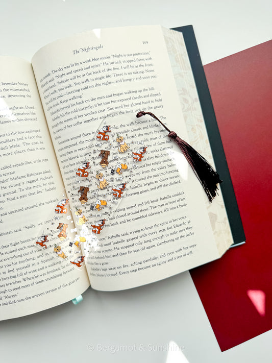 Spring Pups Acrylic Bookmark